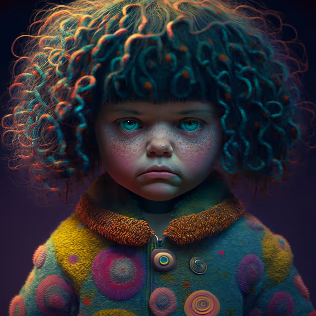 Psychedelic Art: Sad Doll