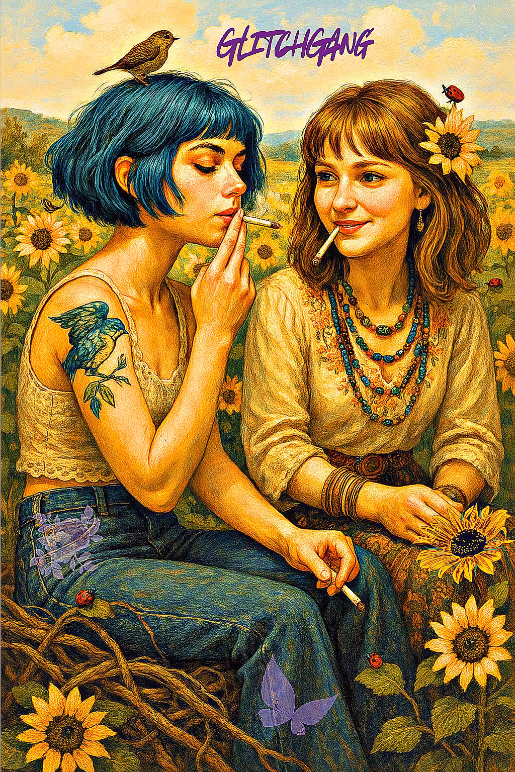 “Wildflower Spirits: Sun-Kissed & Free”