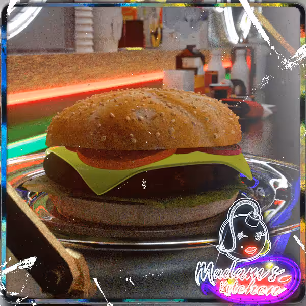 Hamburger with ToxicGreenCheese 🍔🧀
