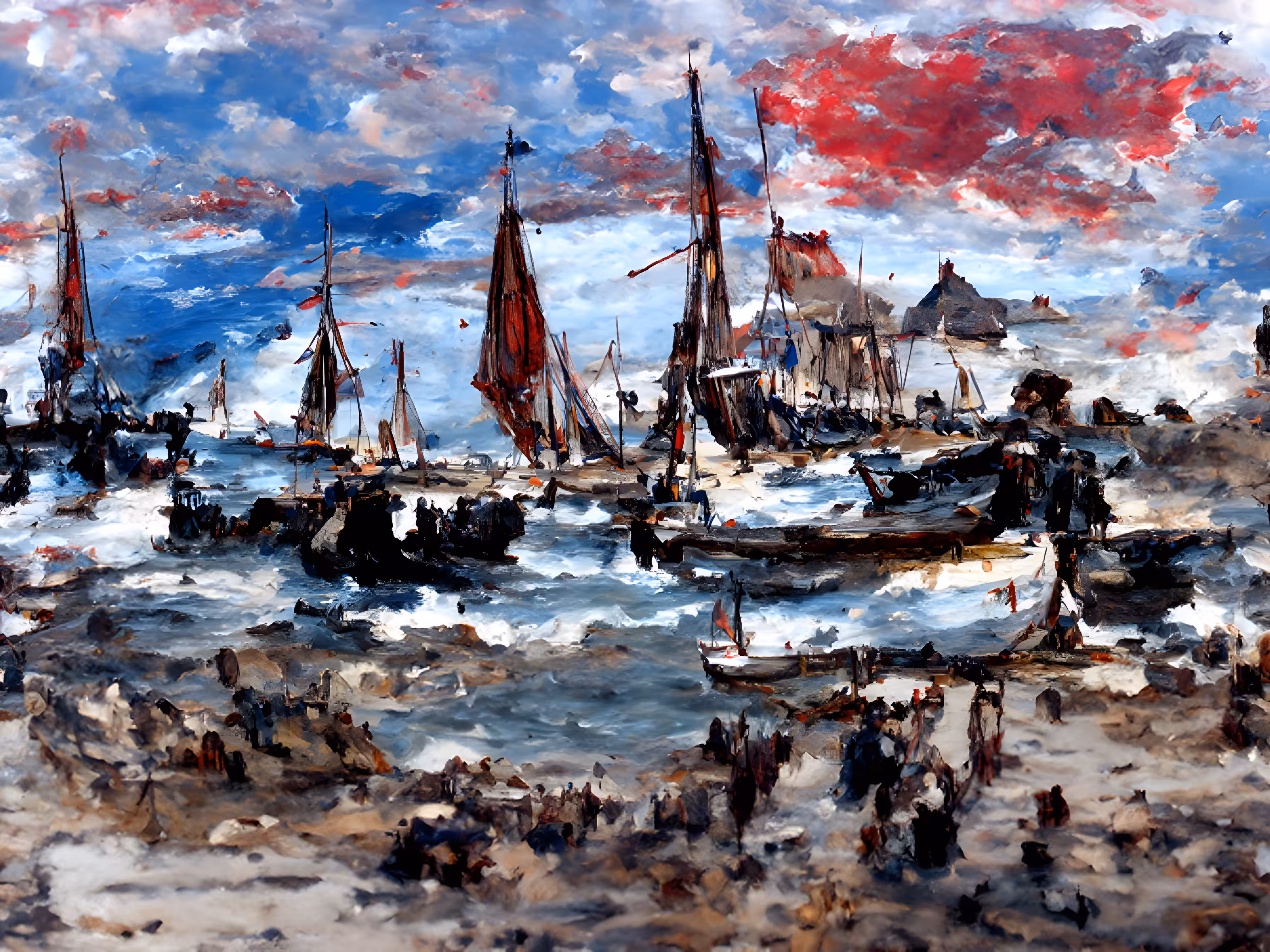 The battle on the sea