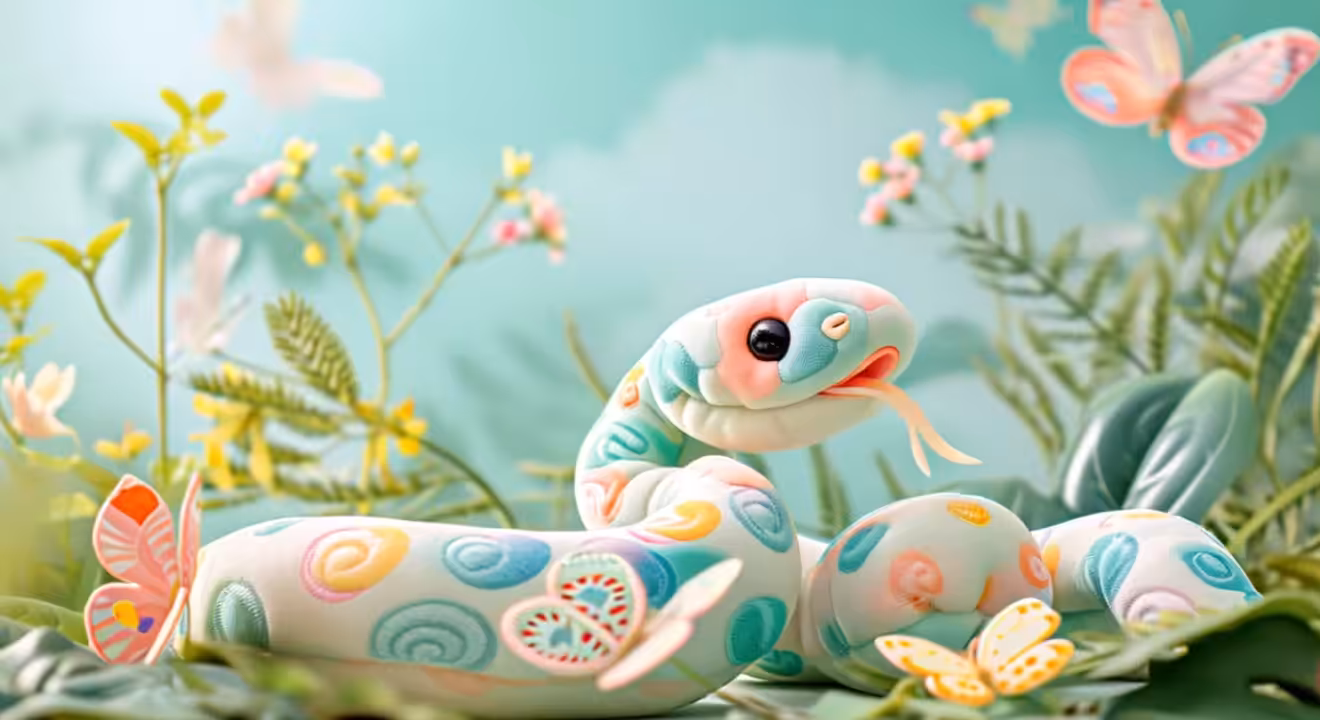 Cute plush snake toy