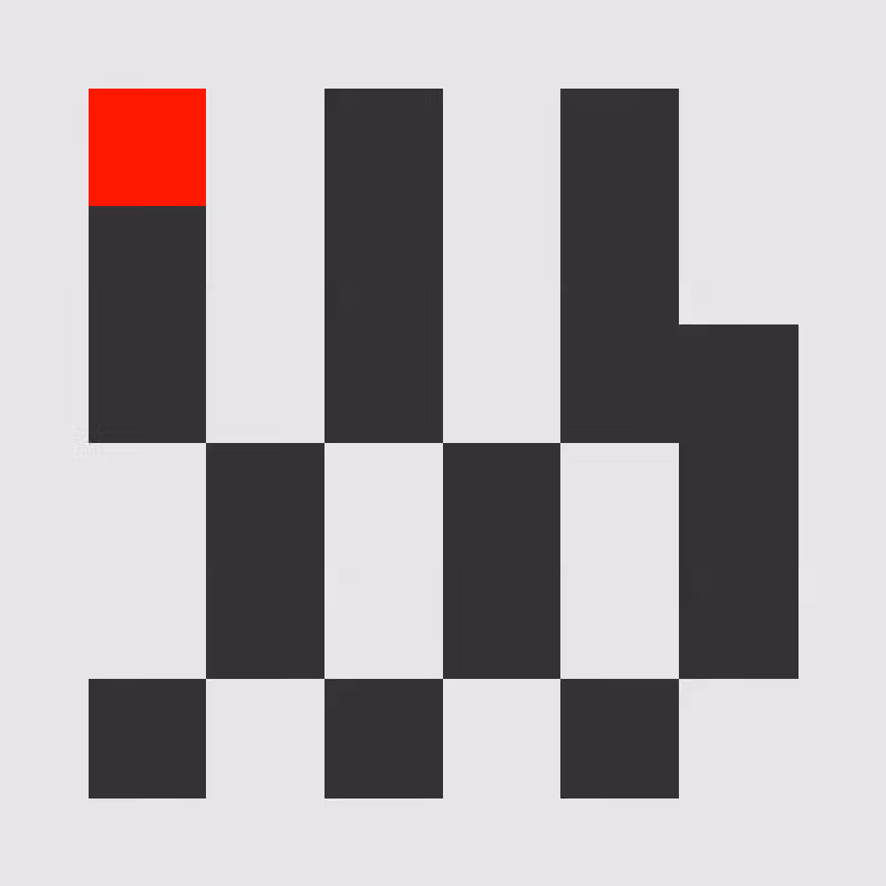 Verticals #6 - 6x6 Red