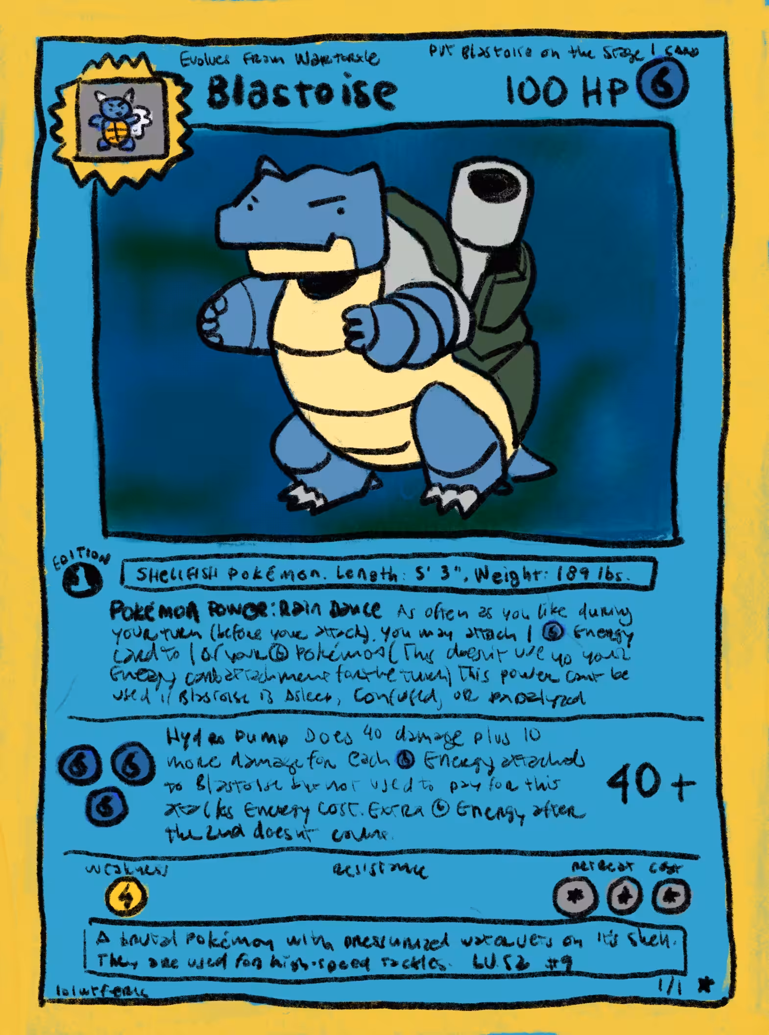 first edition blastoise