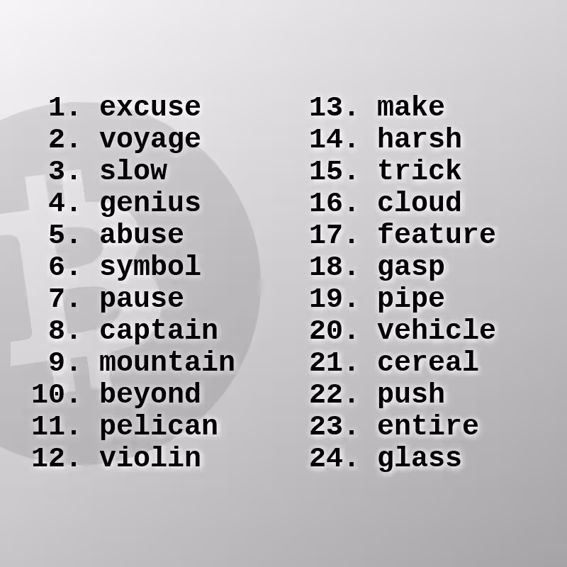 Crypto passphrase #1