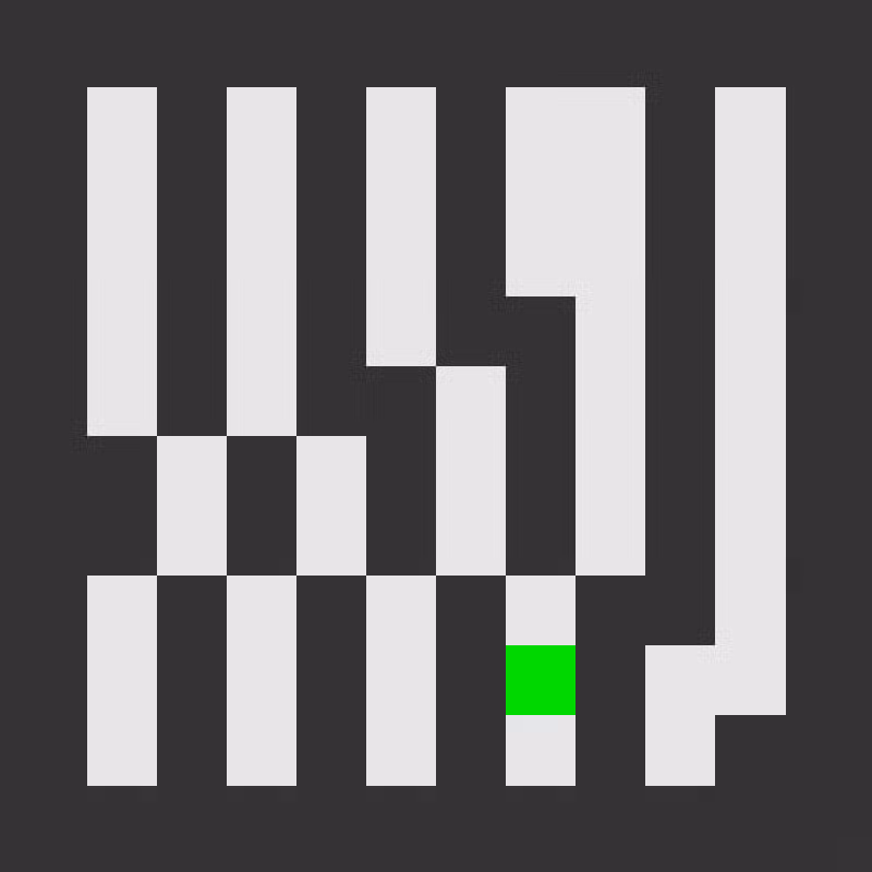 Verticals #10 - 10x10 Green
