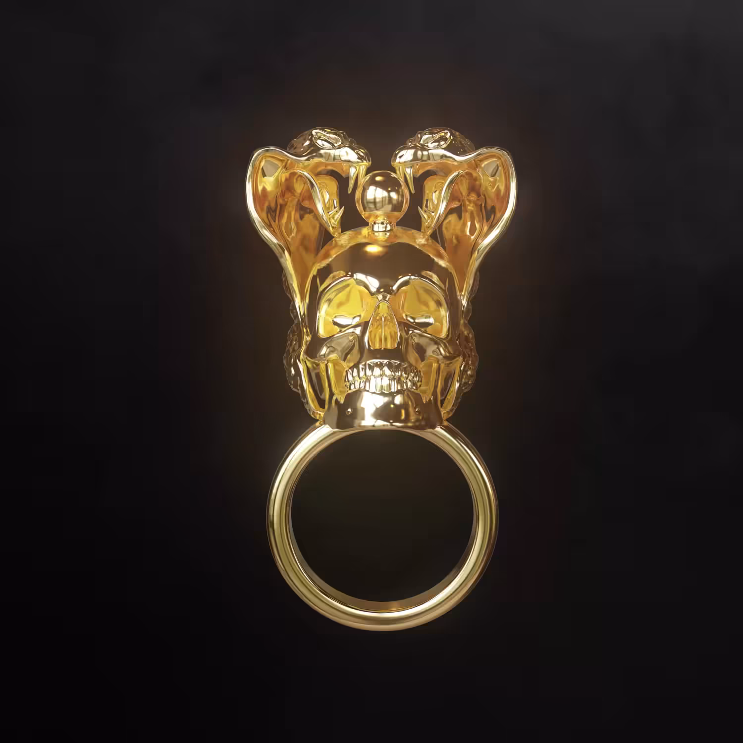 Crypto Skull Ring #golden
