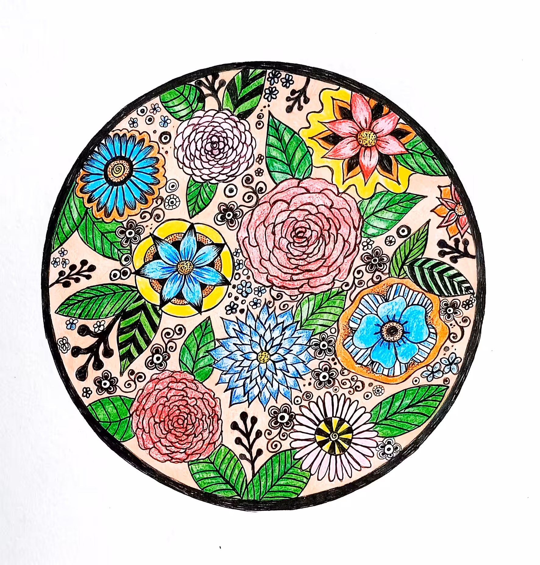 flowers in a circle