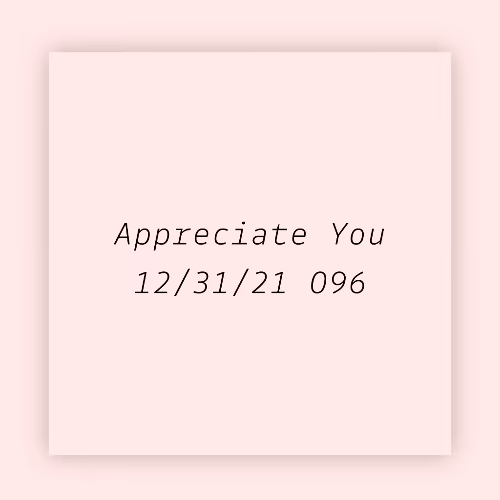 Appreciate You 096