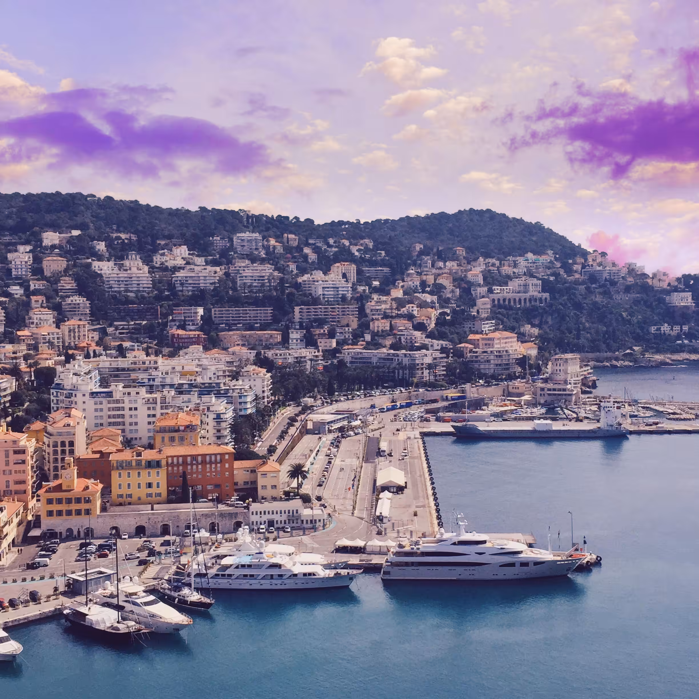 Purple Clouds Over the French Riviera