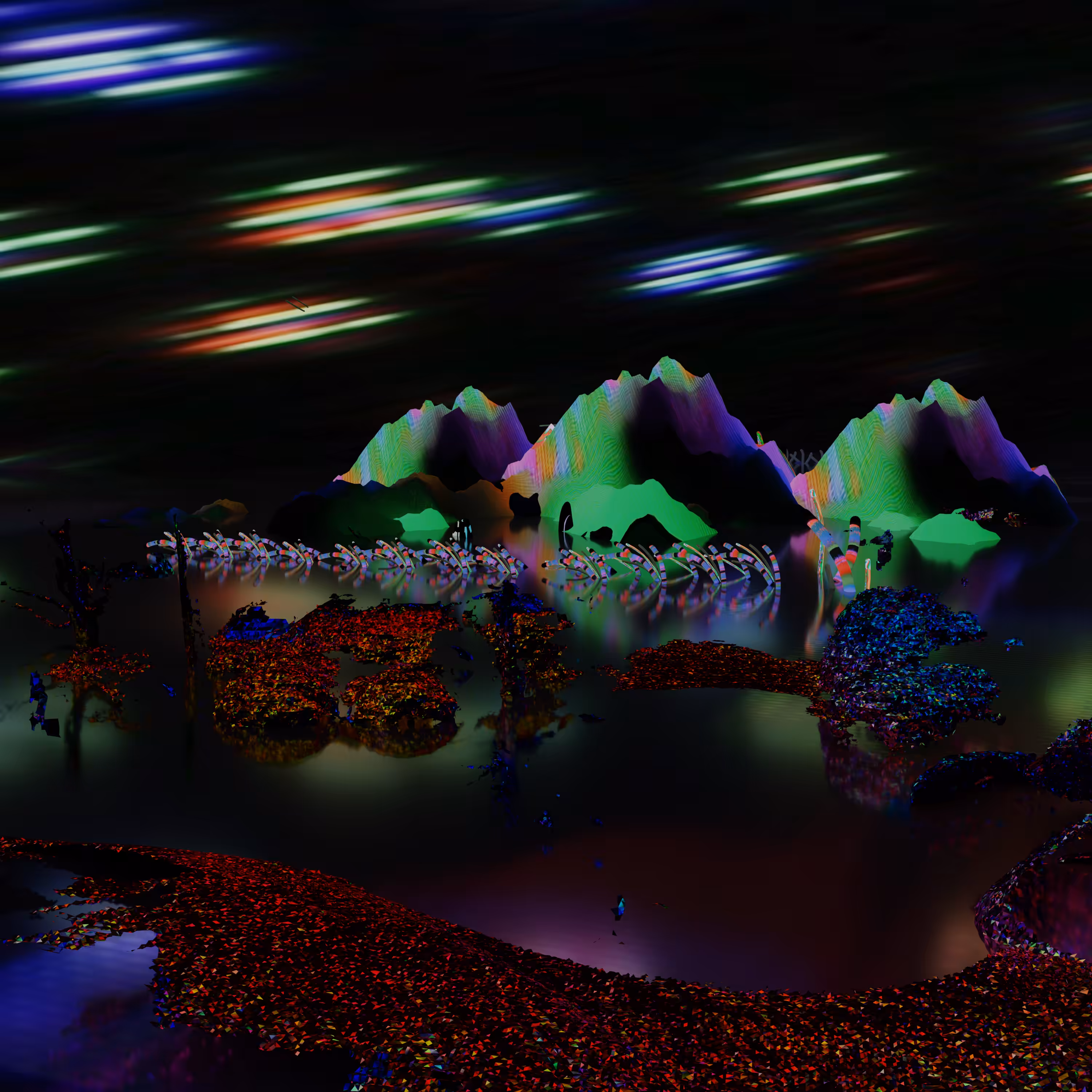 The Dance of Electric Coral and Networked Systems of Glitter Banks