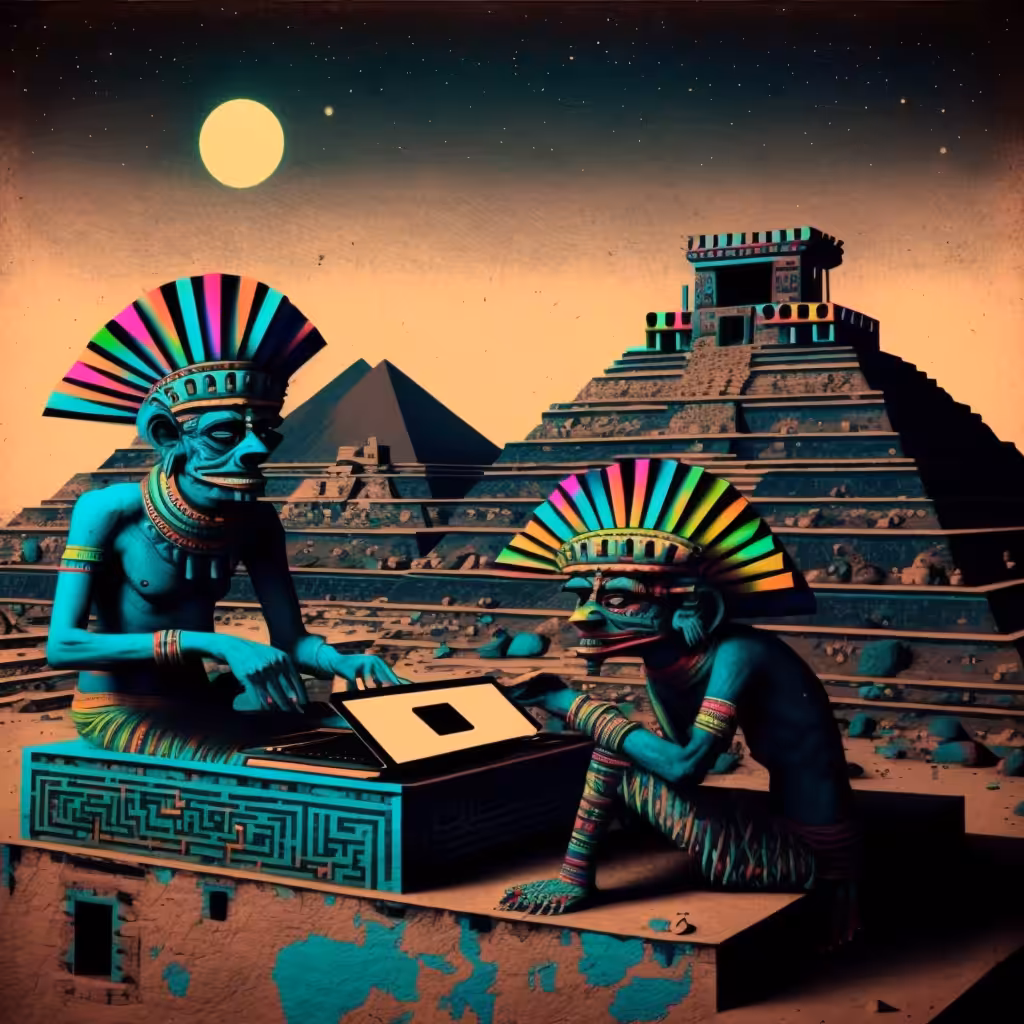 The Gods writing the code of creation II