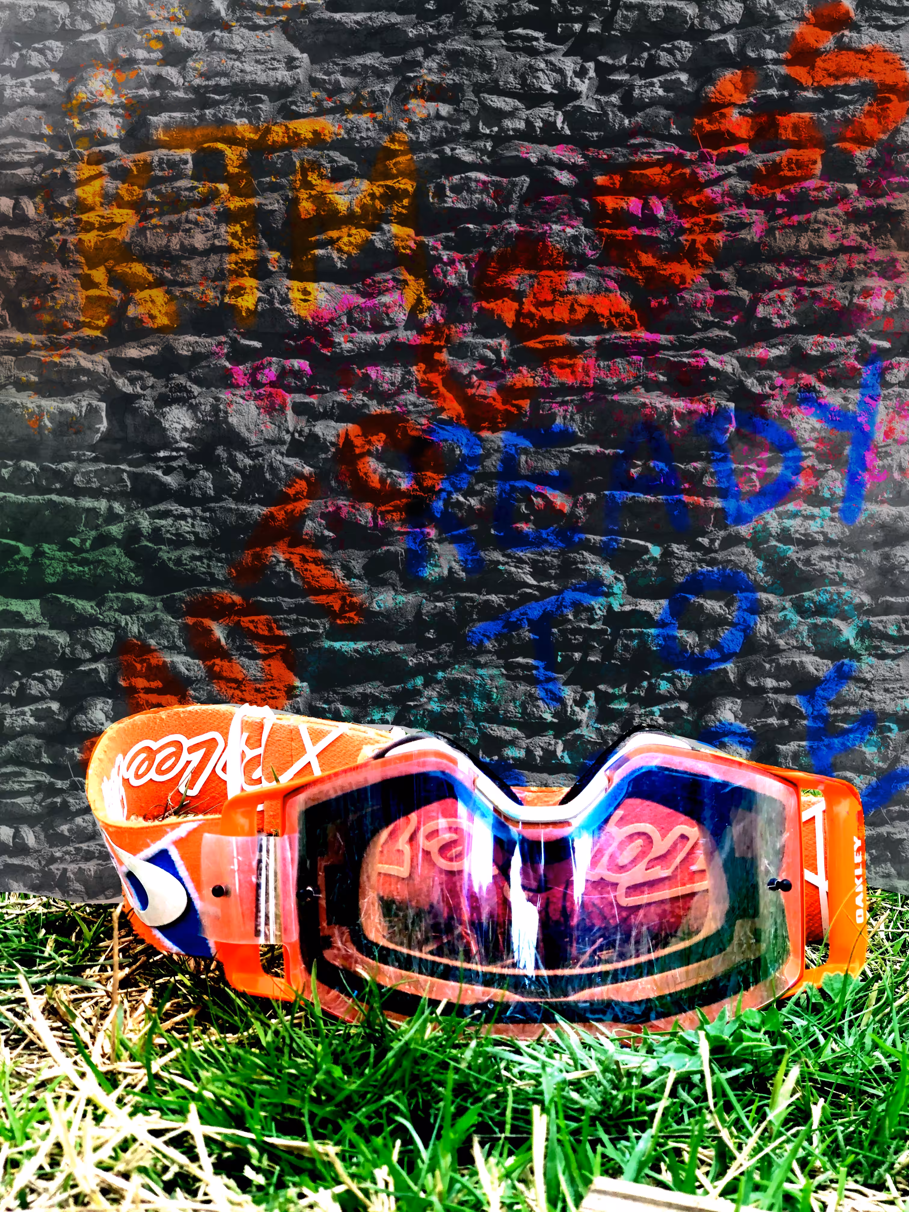 Motocross Goggles and Graffiti 