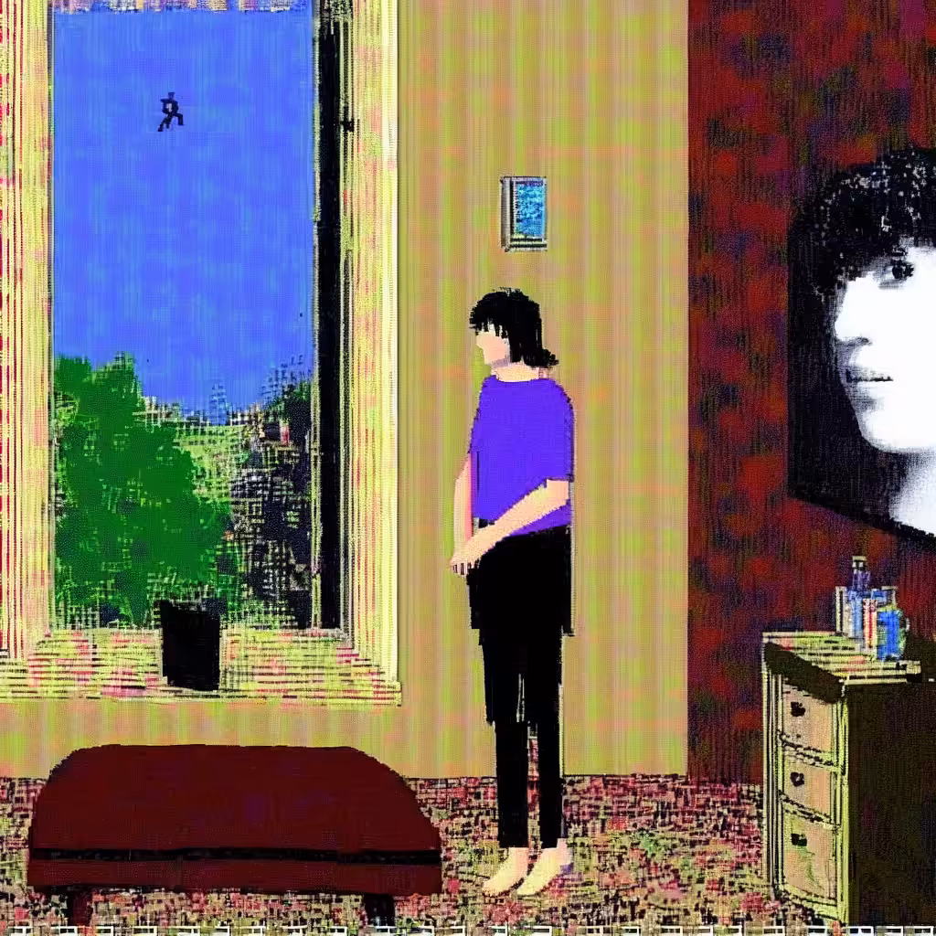 Internet Artist Looks out the Window