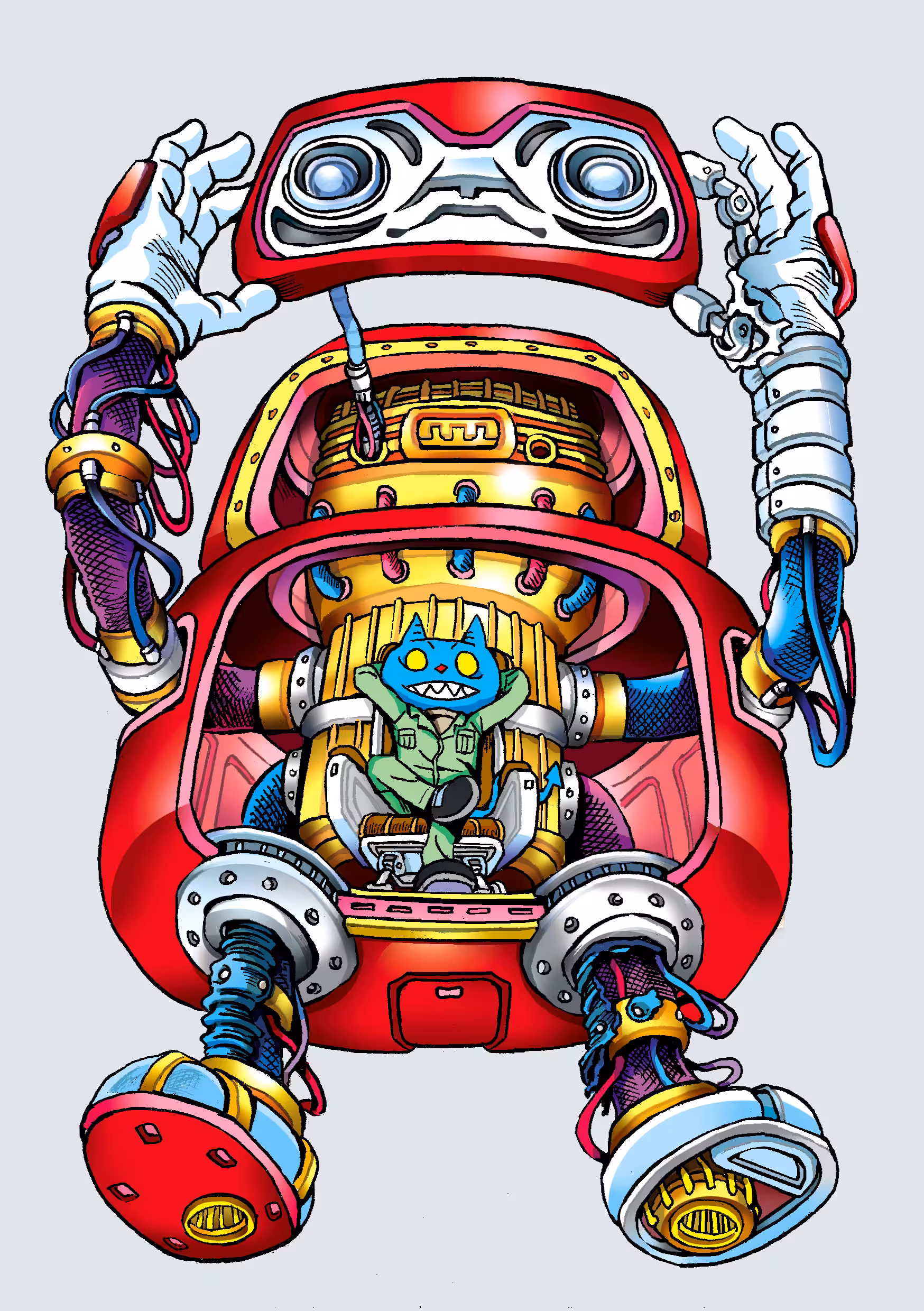 Robo Tribe #INKTOBER2021 - Day 3 "Vessel"