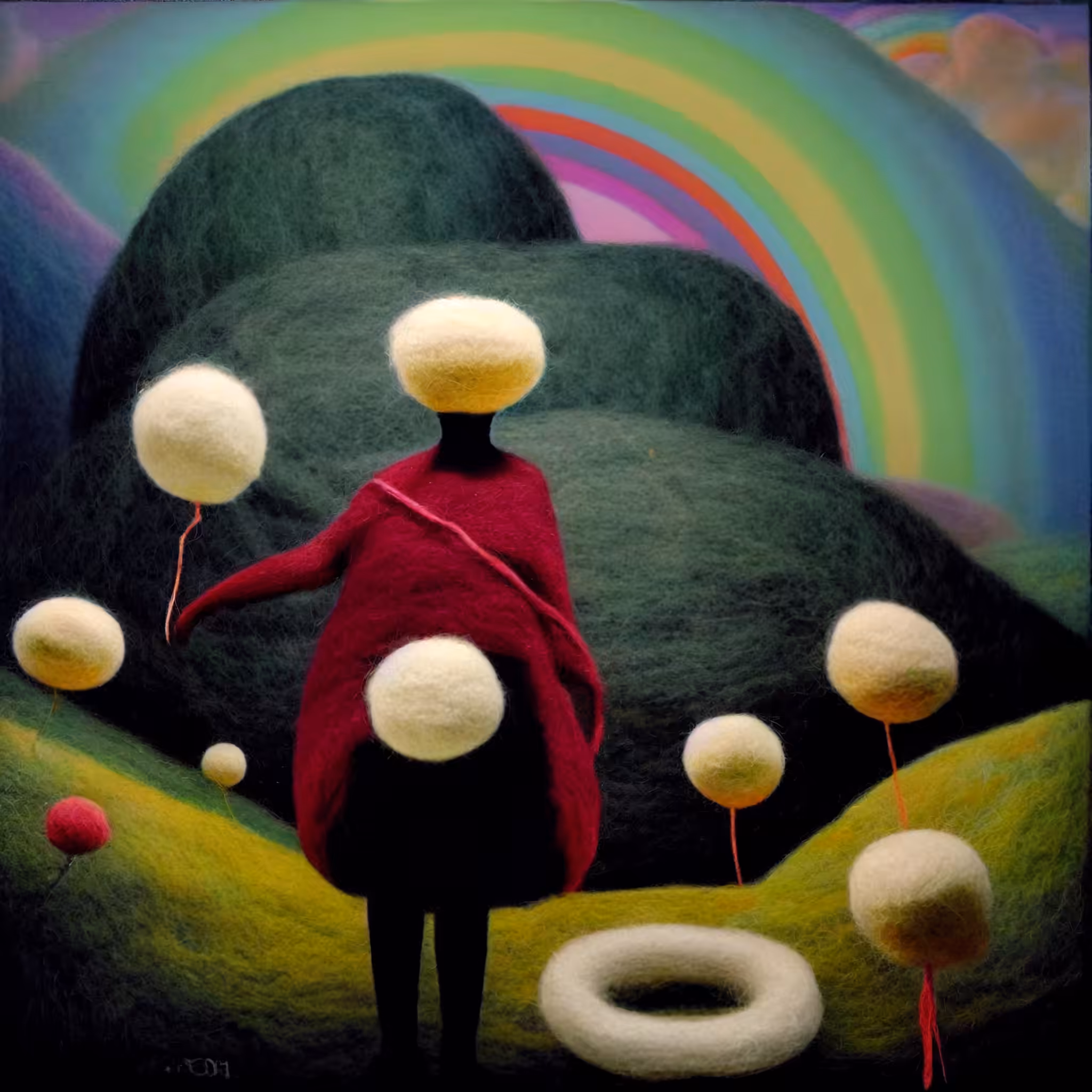 Wool headed woman