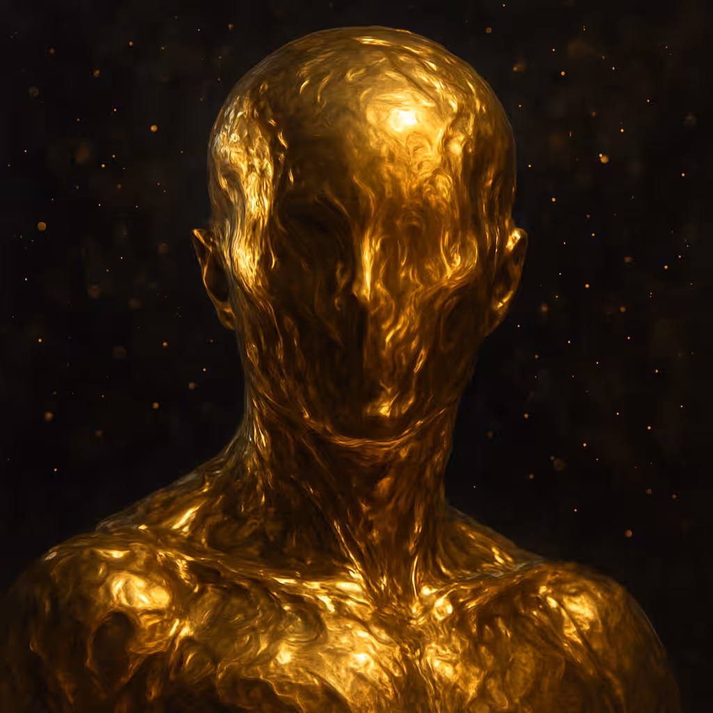 Liquid Gold Entity — Hyperrealistic Surreal 8K Portrait