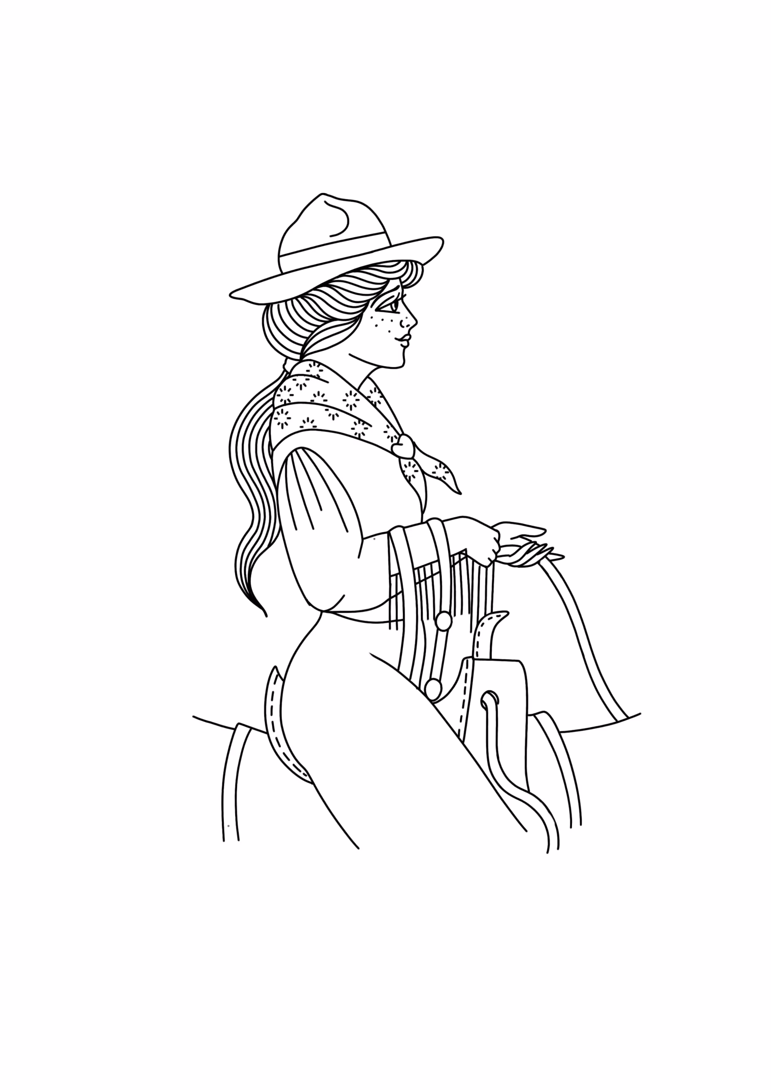 Riding cowgirl