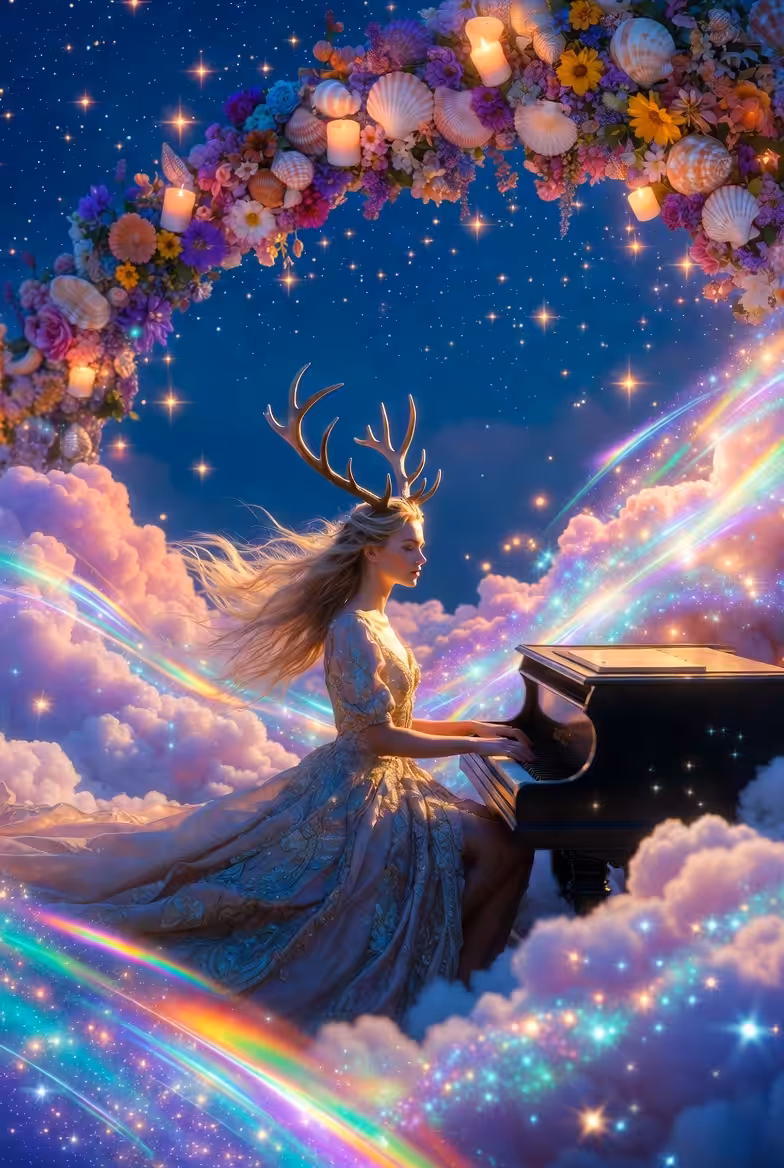 Playing the piano