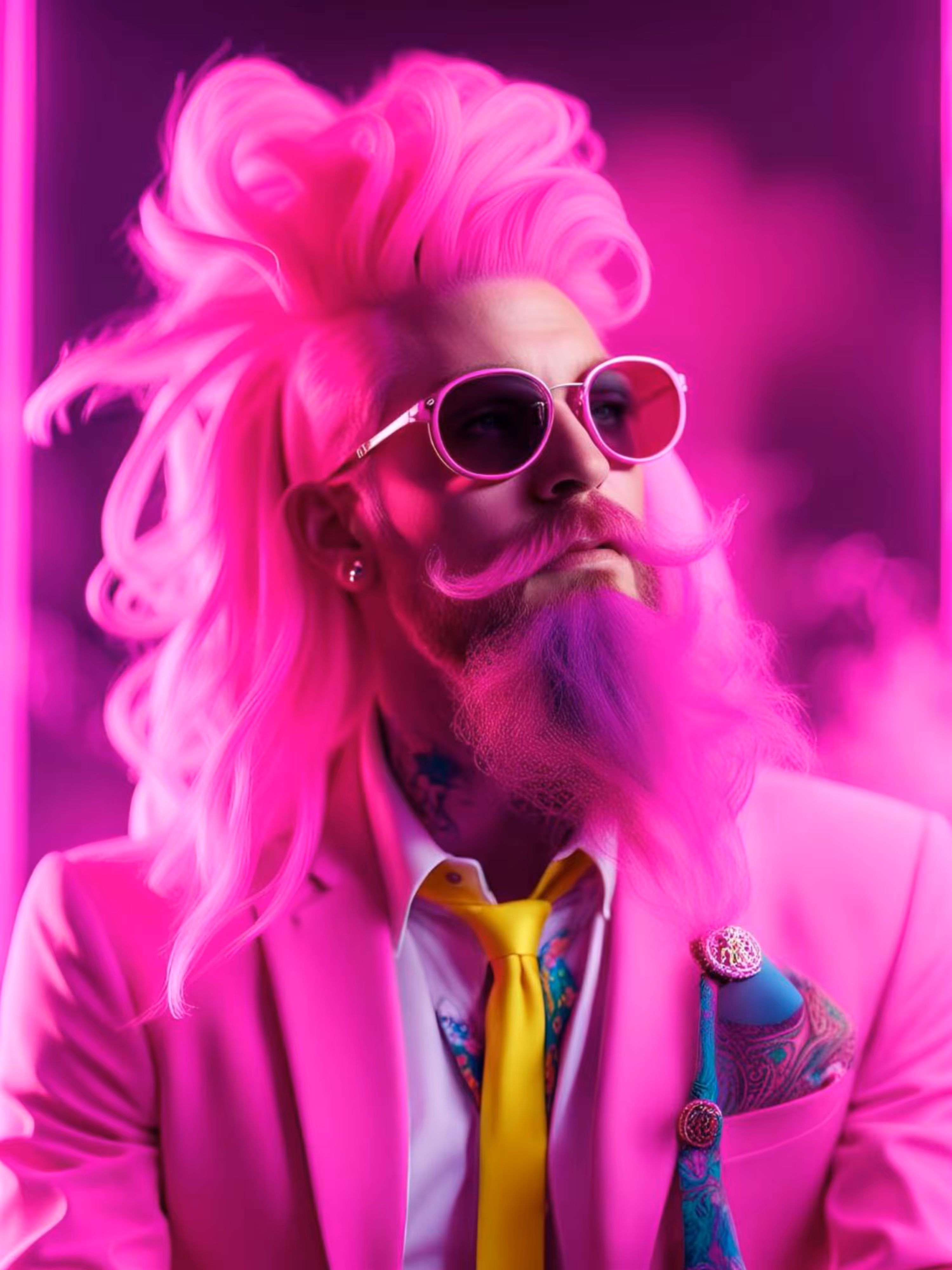 Man in pink