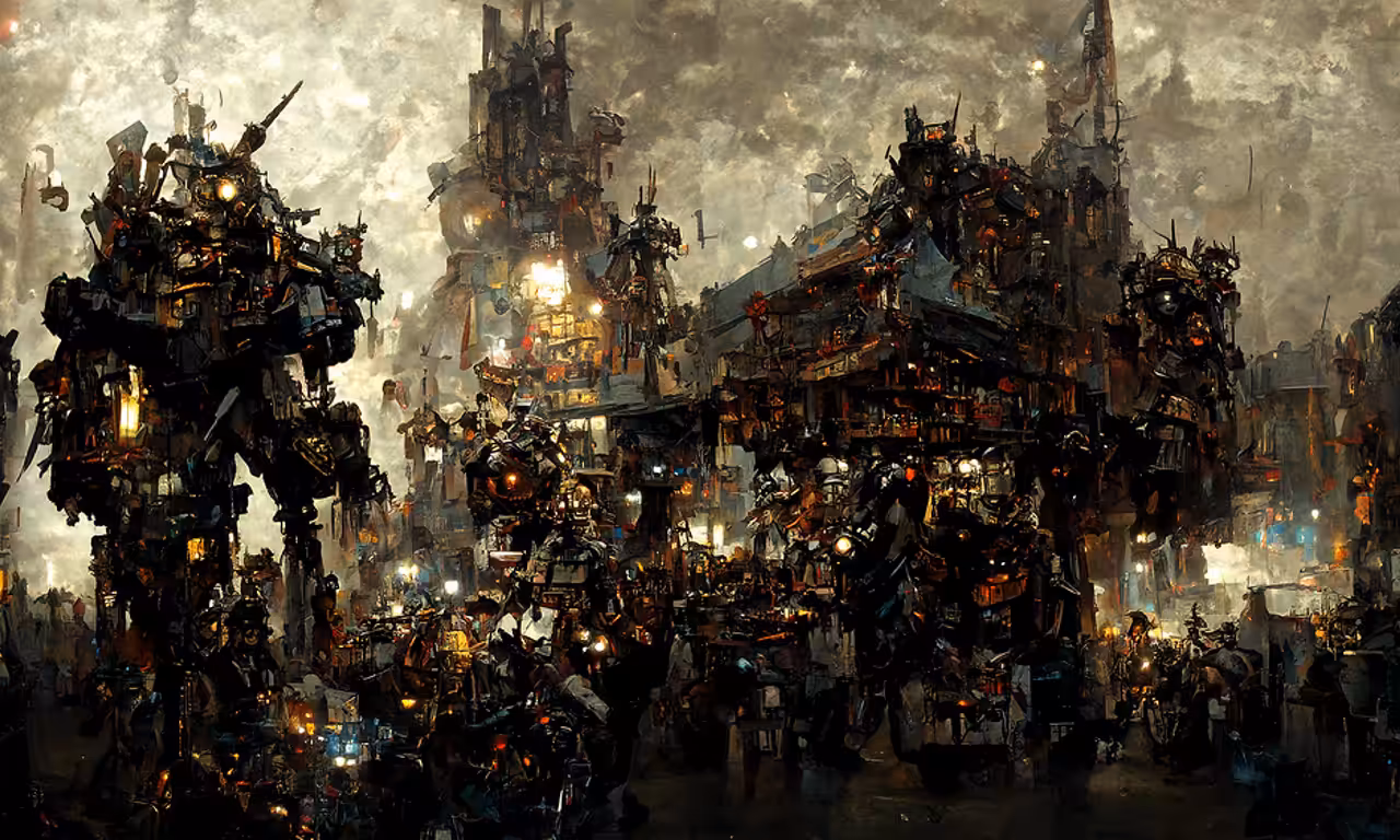 Mecha City - AI Generated