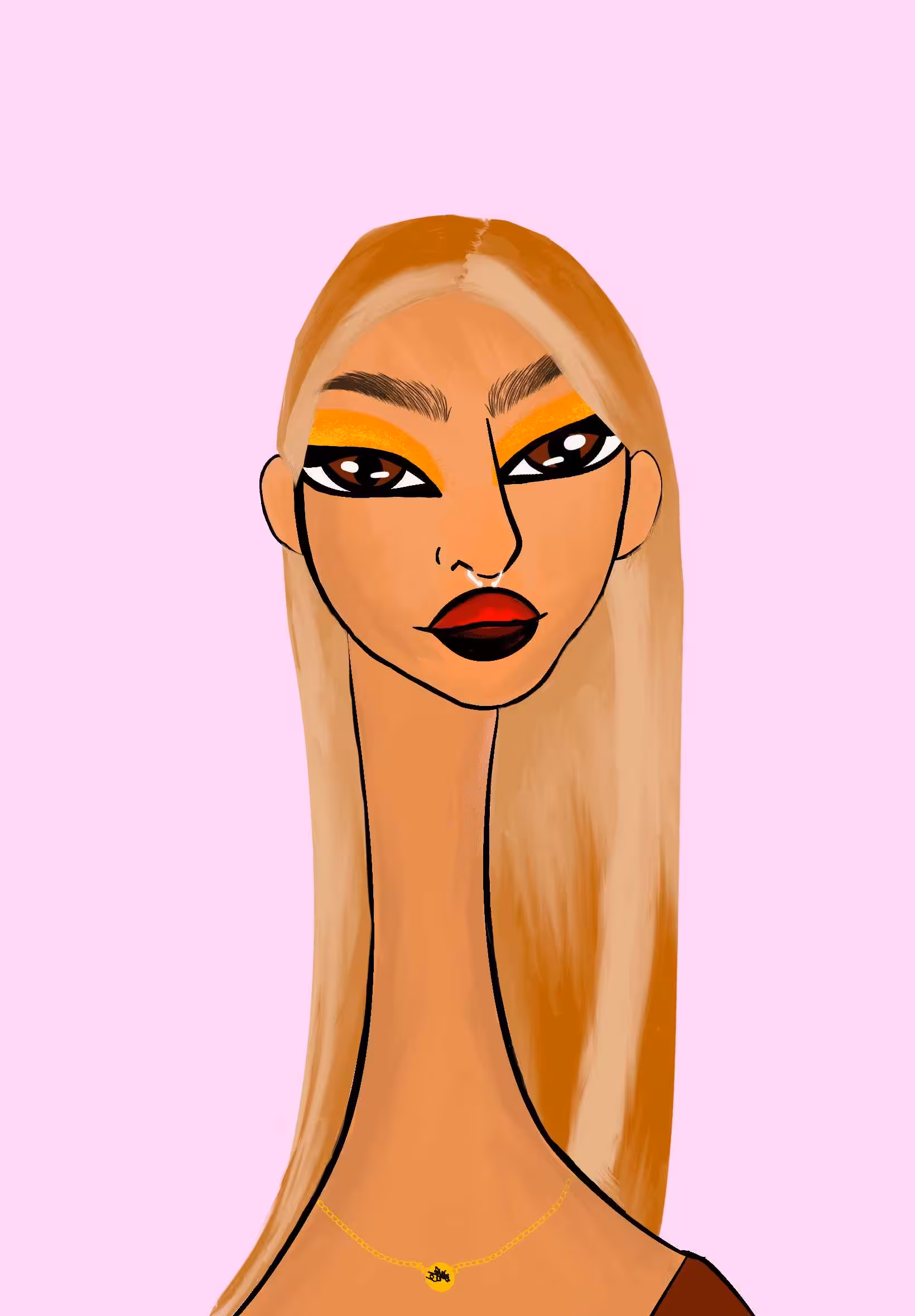 Long Neckie Lady #2441
