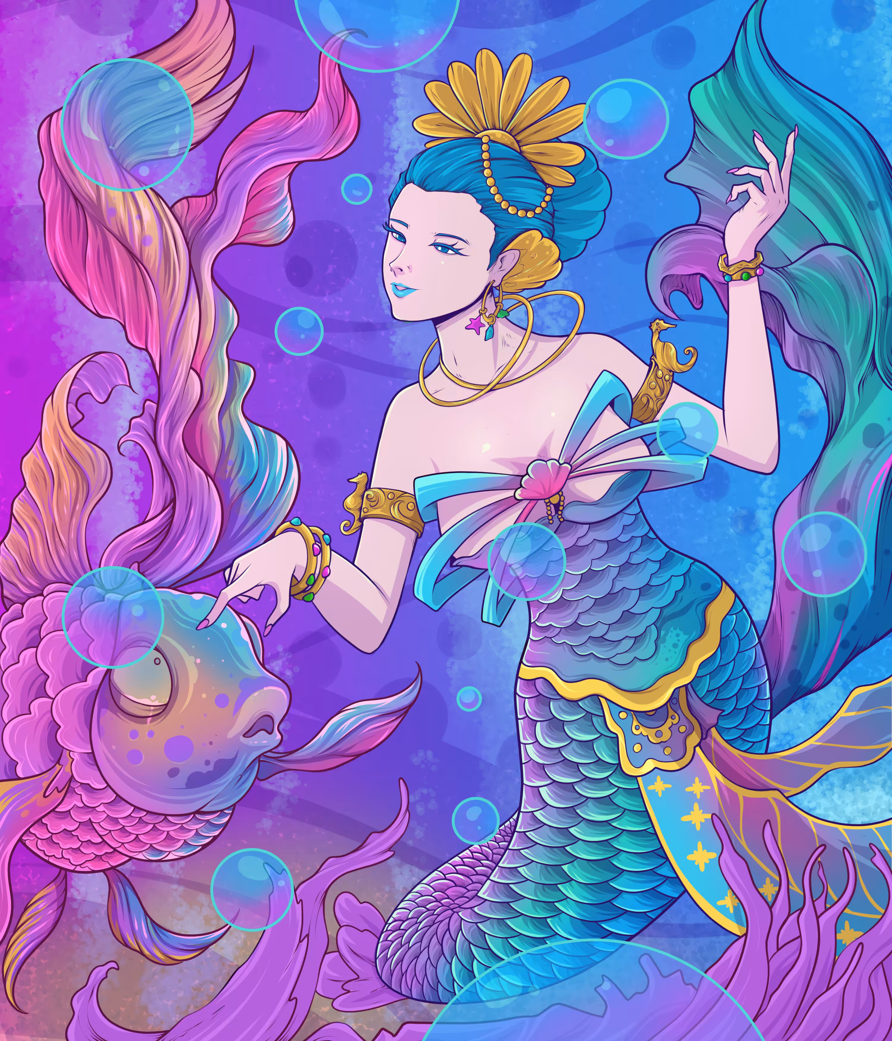 Goldfish and Mermaid