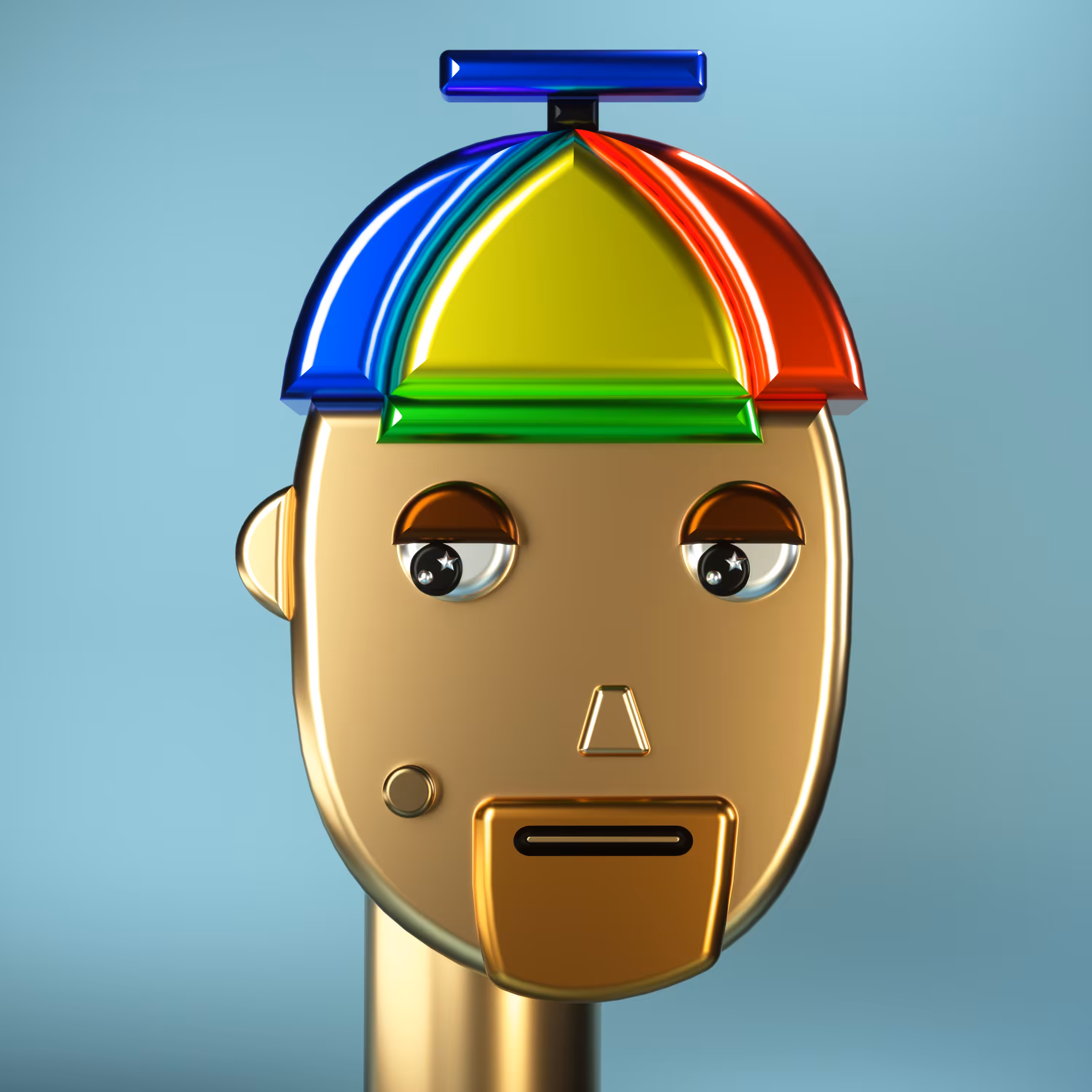 3D Chrome Punks: 3D Chrome Punk #0464
