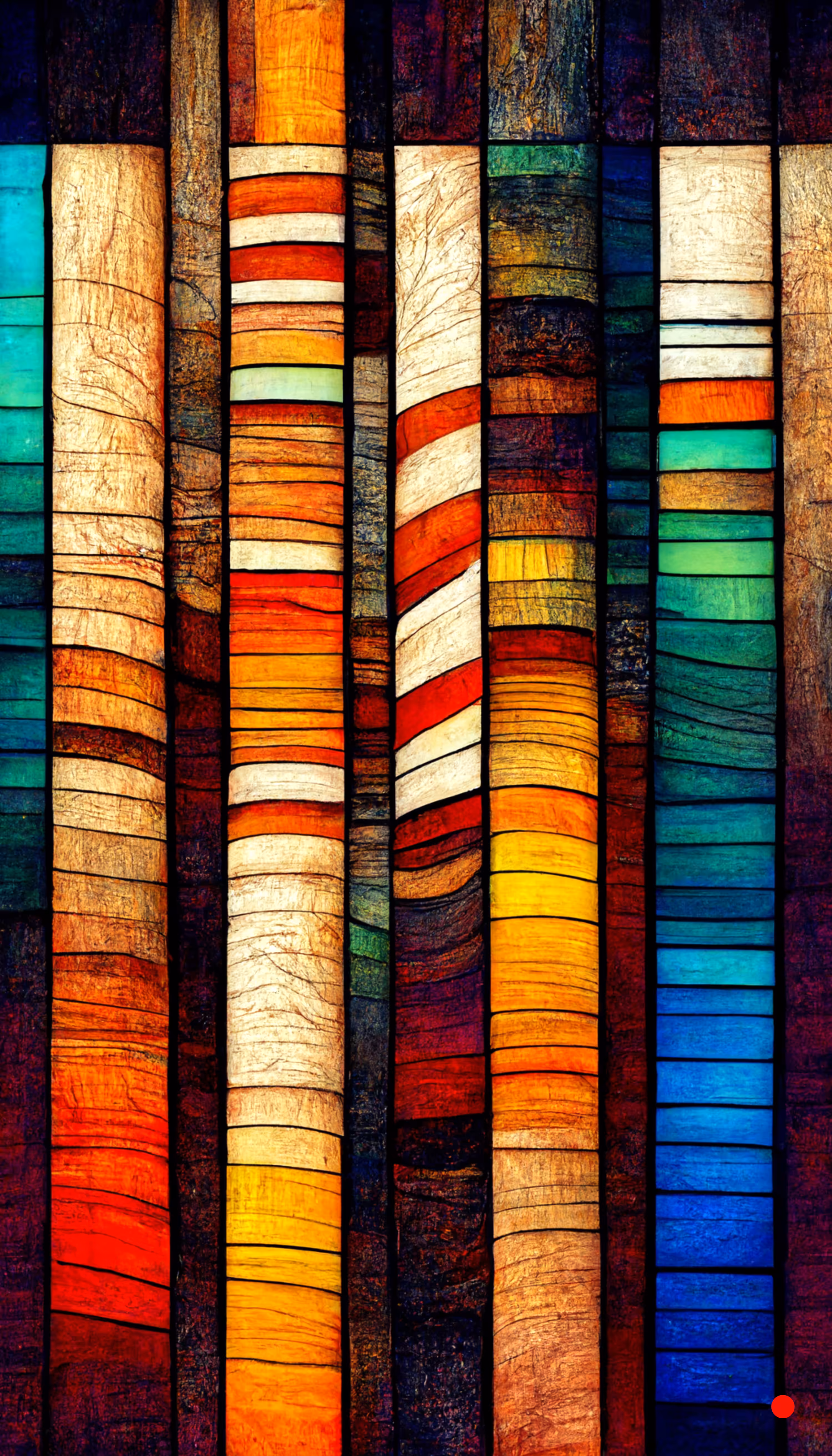 Stained glass. Colorful. Vertical Stripes. U1