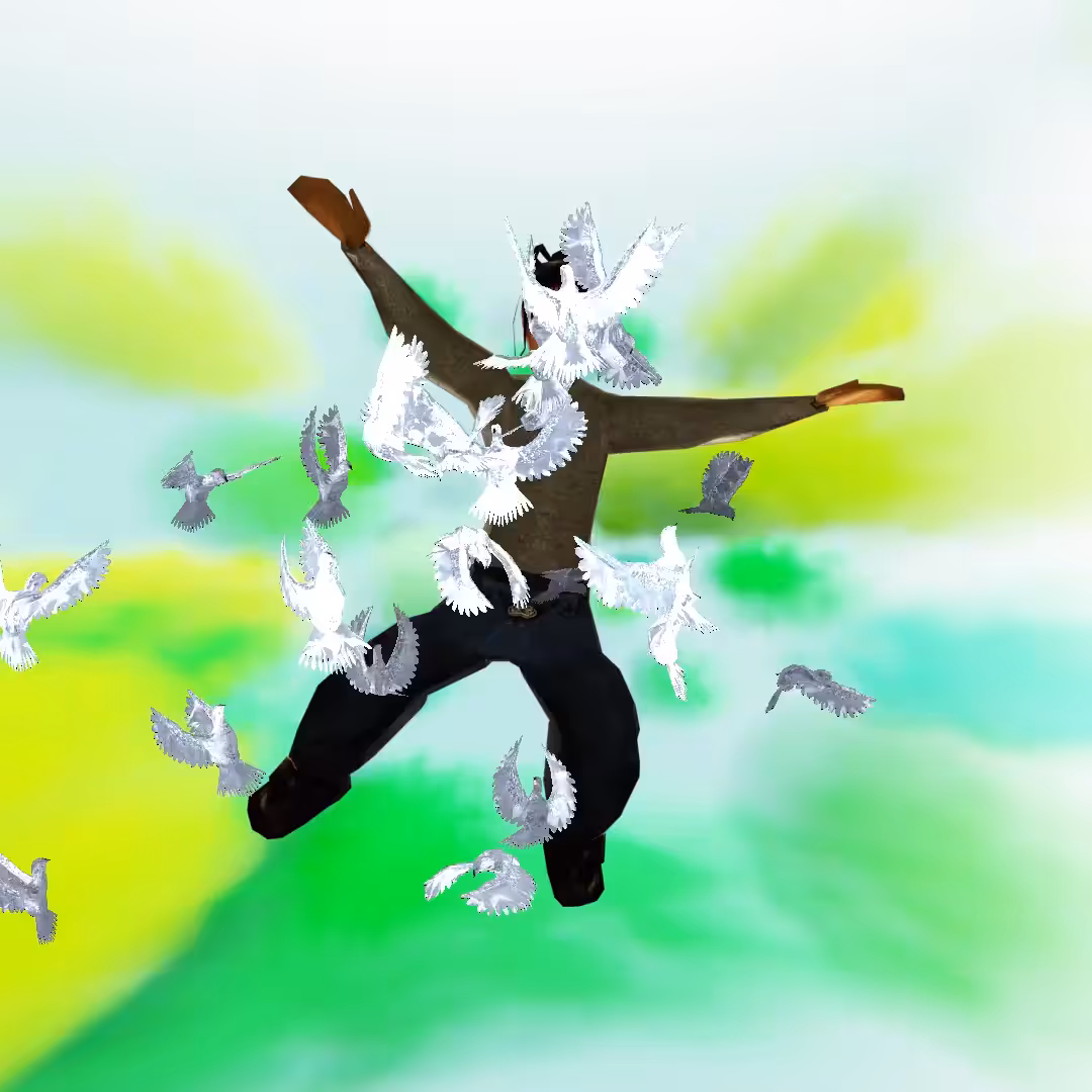 Cloud #4: The Waste Sky Main Character With the Doves.