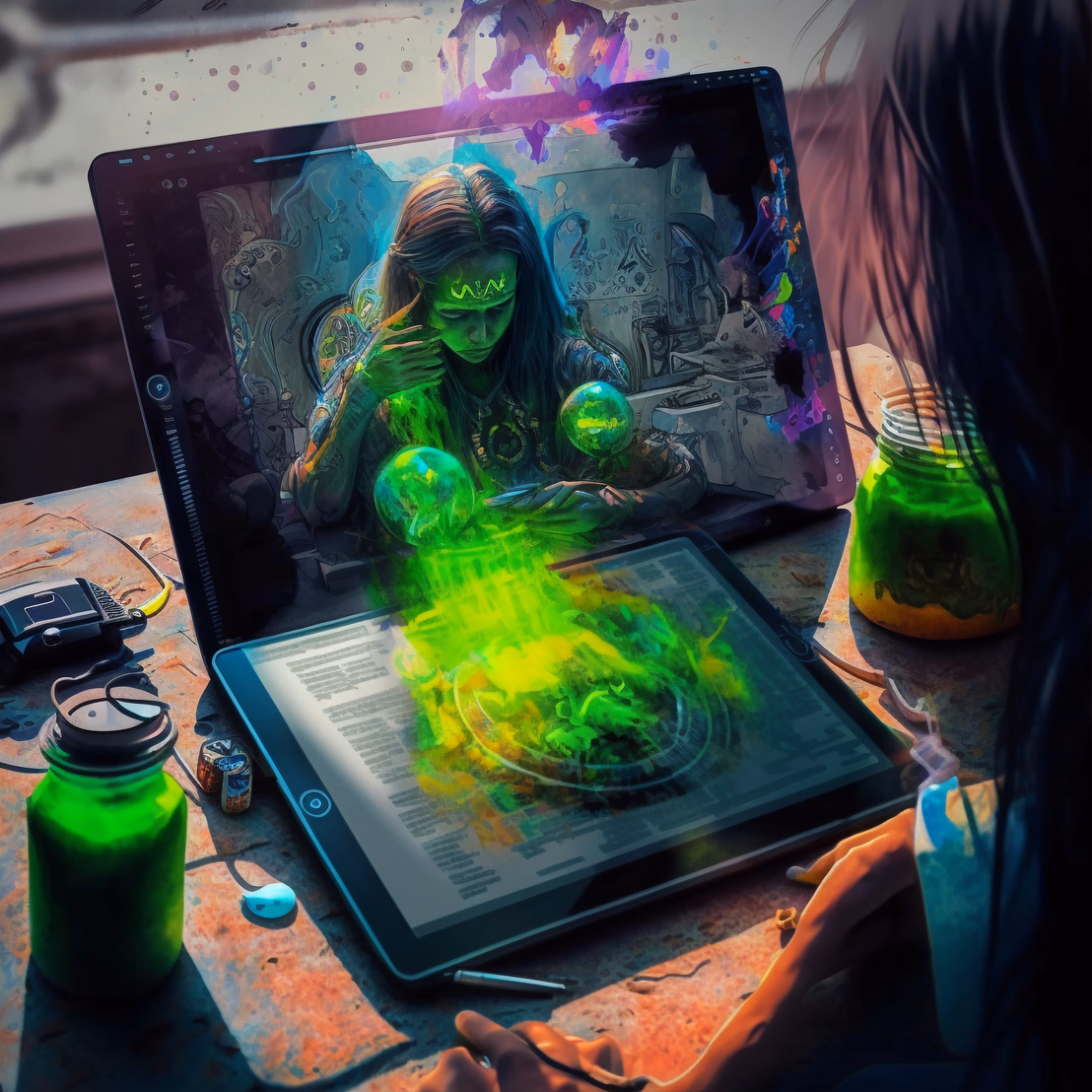 Digital  drawing: Digital Chamanic Rituel #3