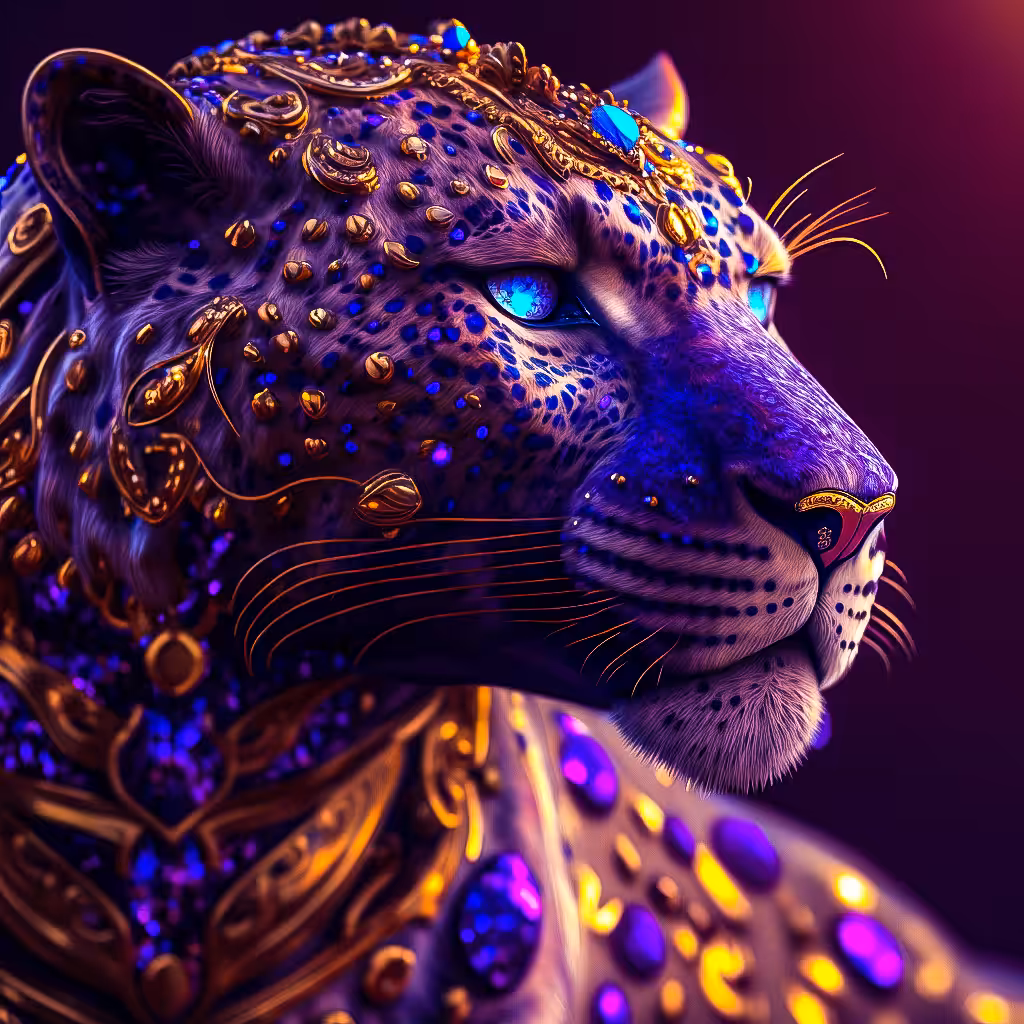 Majestic #06: purple leopard 