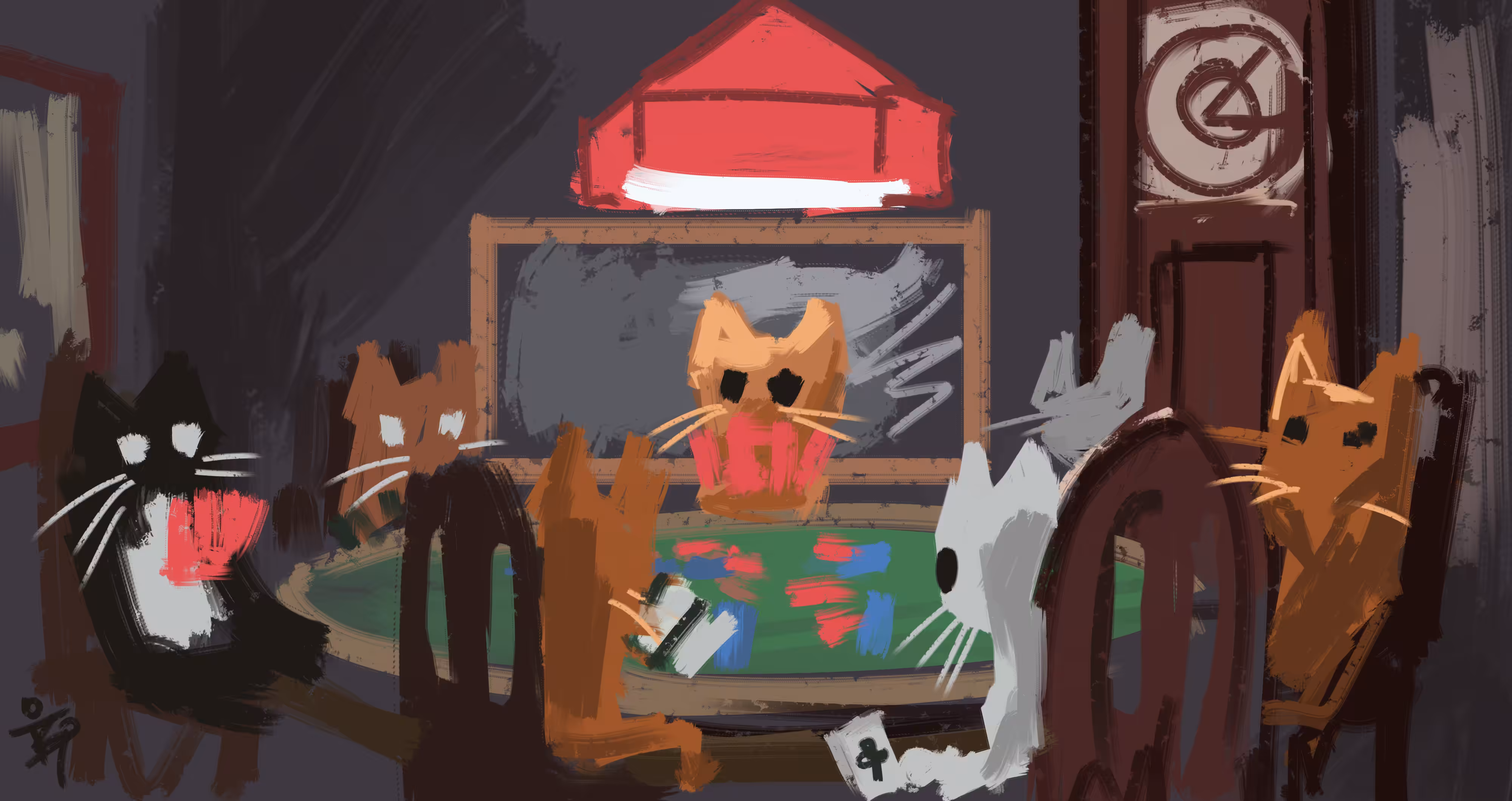 Cats Playing Poker