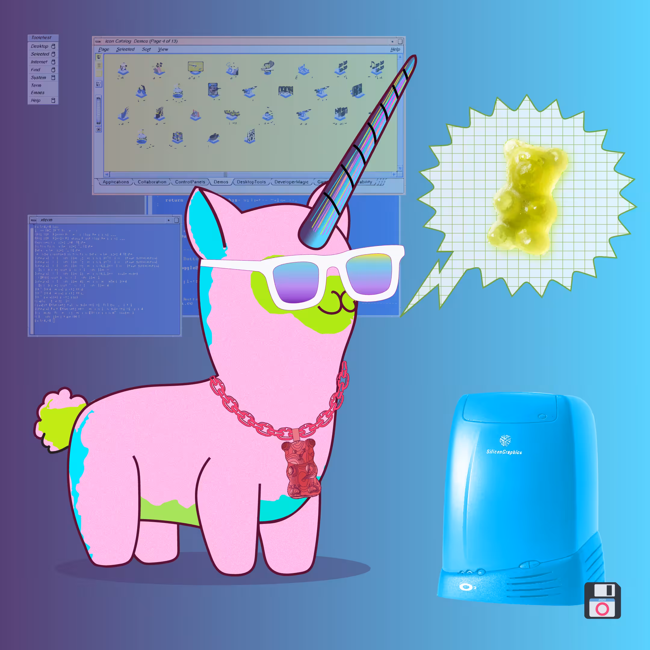 Silicon Bear Cute Alpacawhal