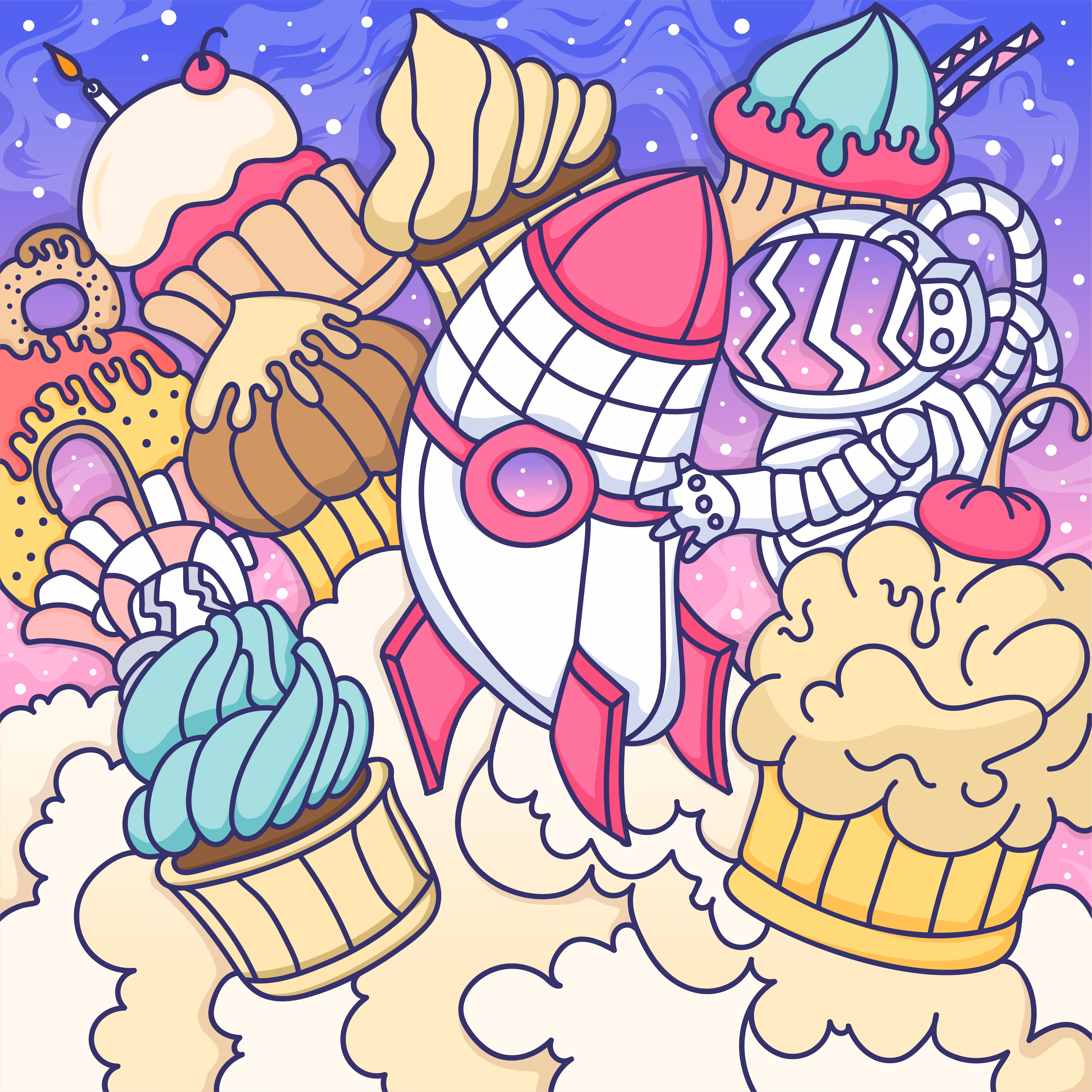 astronaut cupcakes