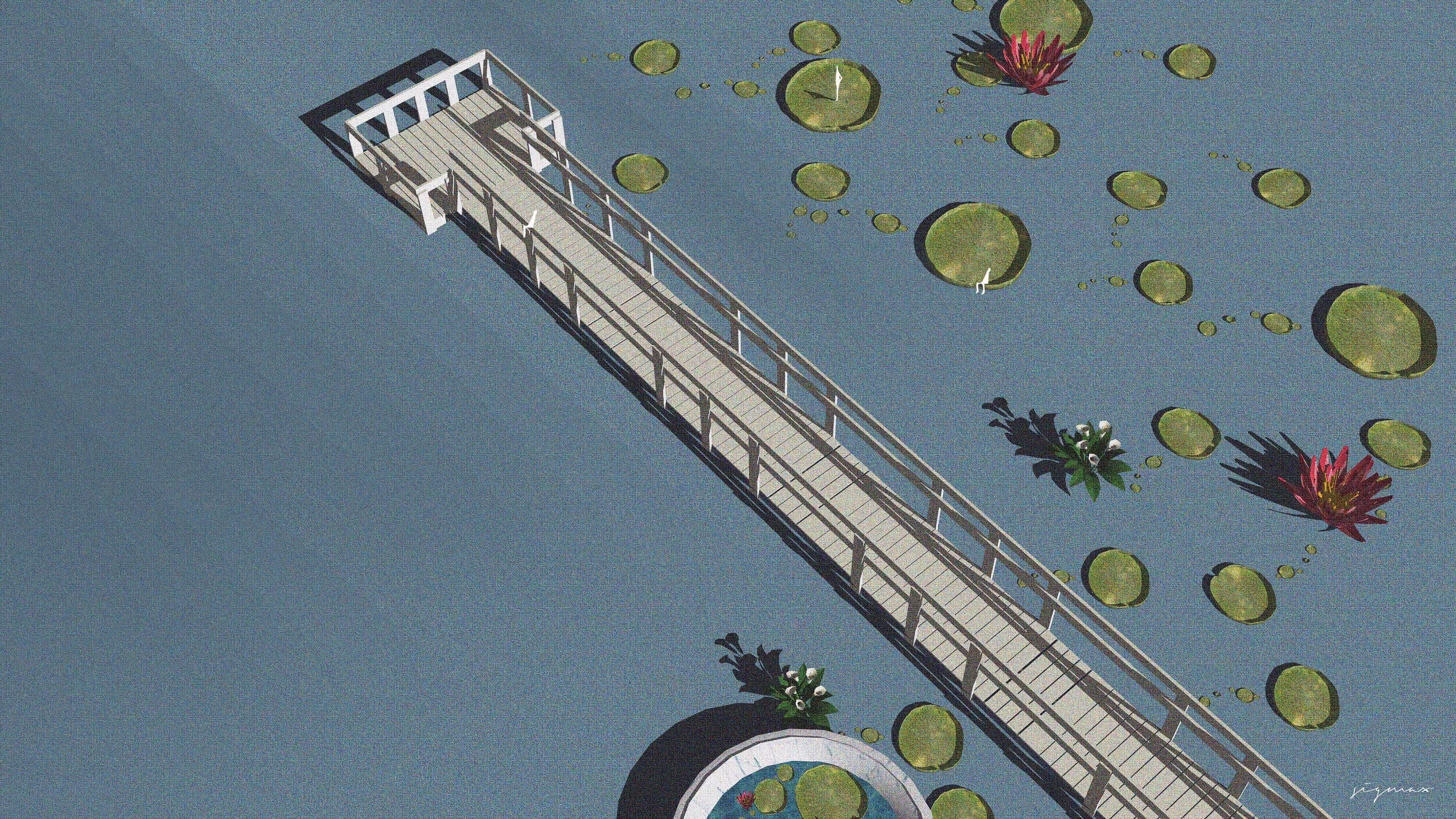 The Foot Bridge ~ somewhere in japan