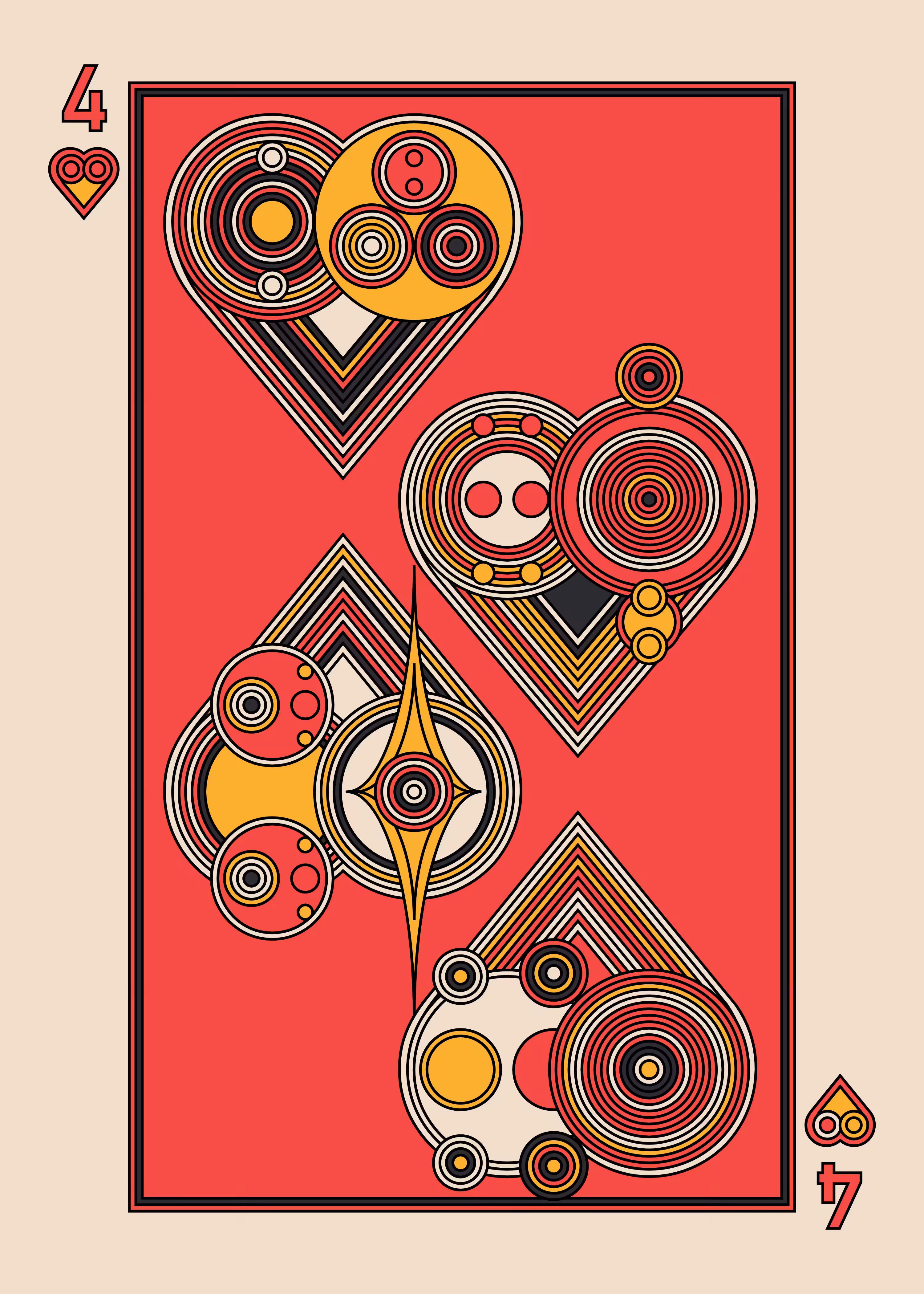 Four of Hearts Dark