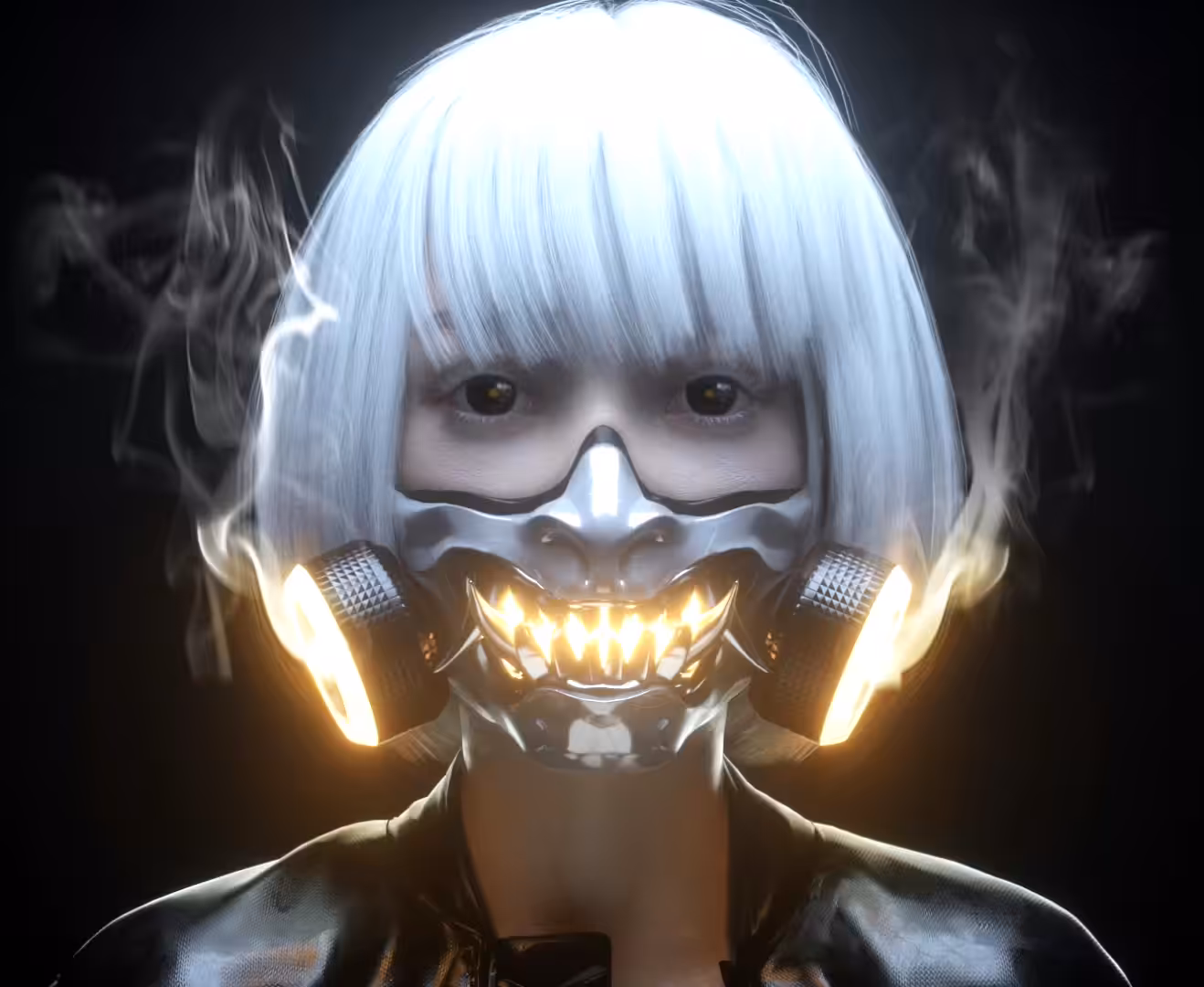 Cyberpunk Oni Mask