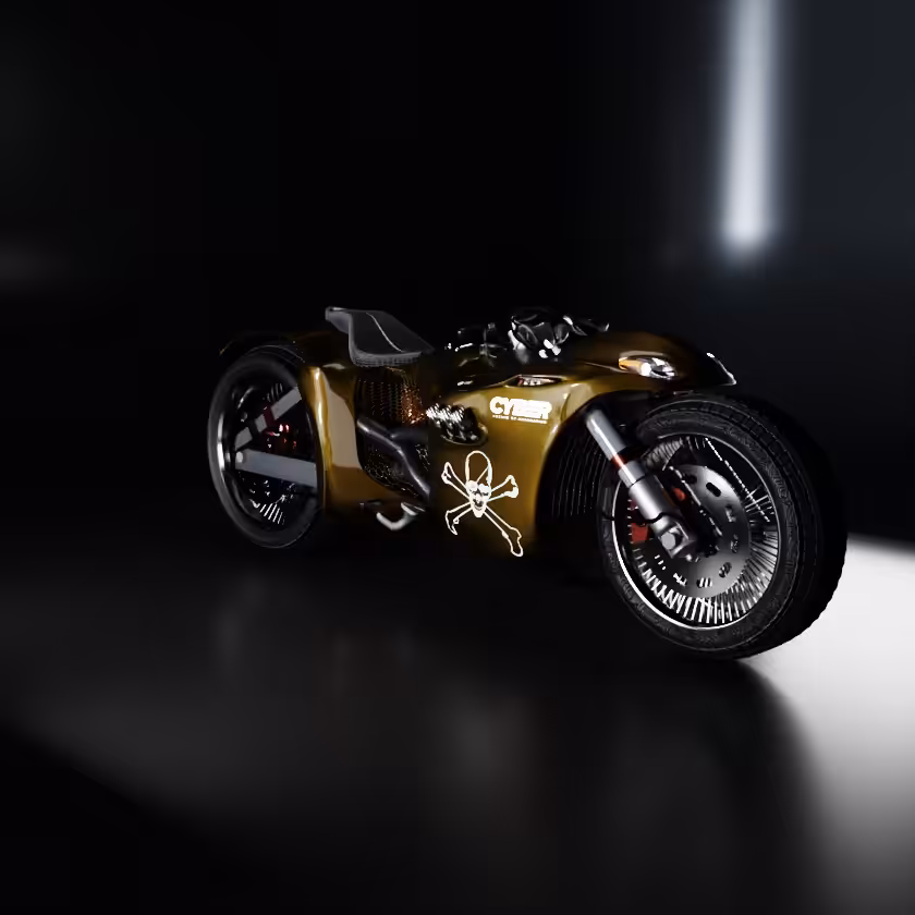 3D animation and 3D artworks : cyber Motorcycle