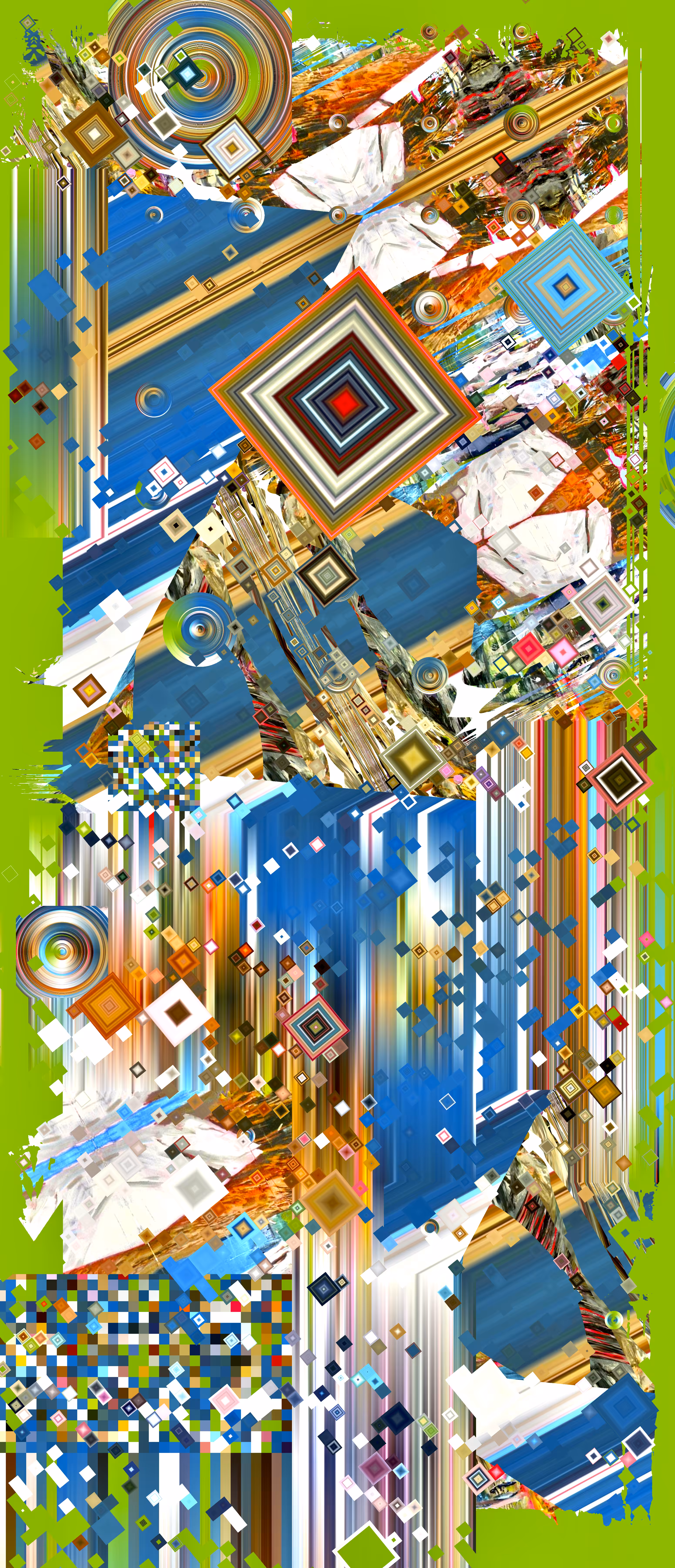 Conglomerate of shapes and pixels