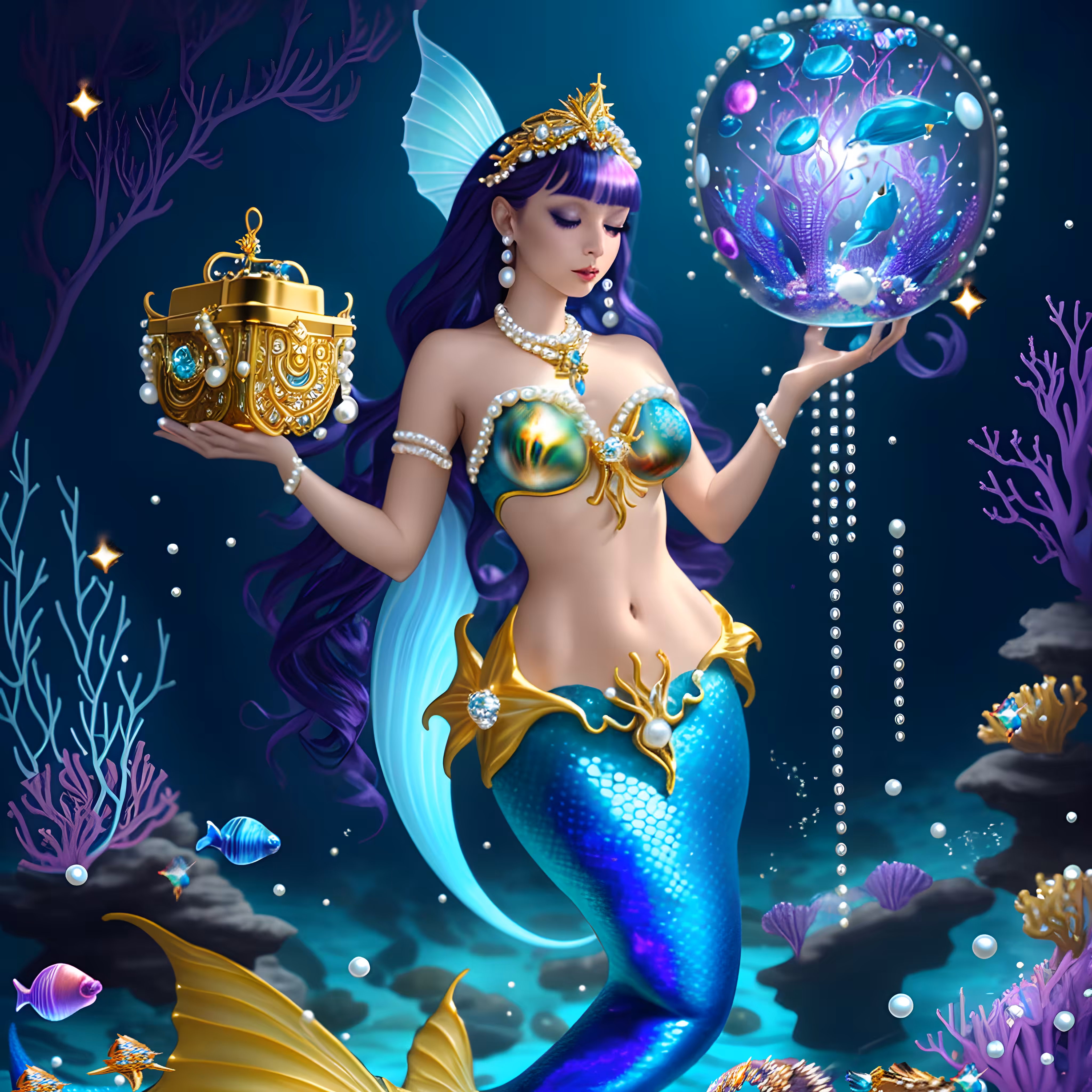 "Enchanting Depths: A Mermaid's Tale"