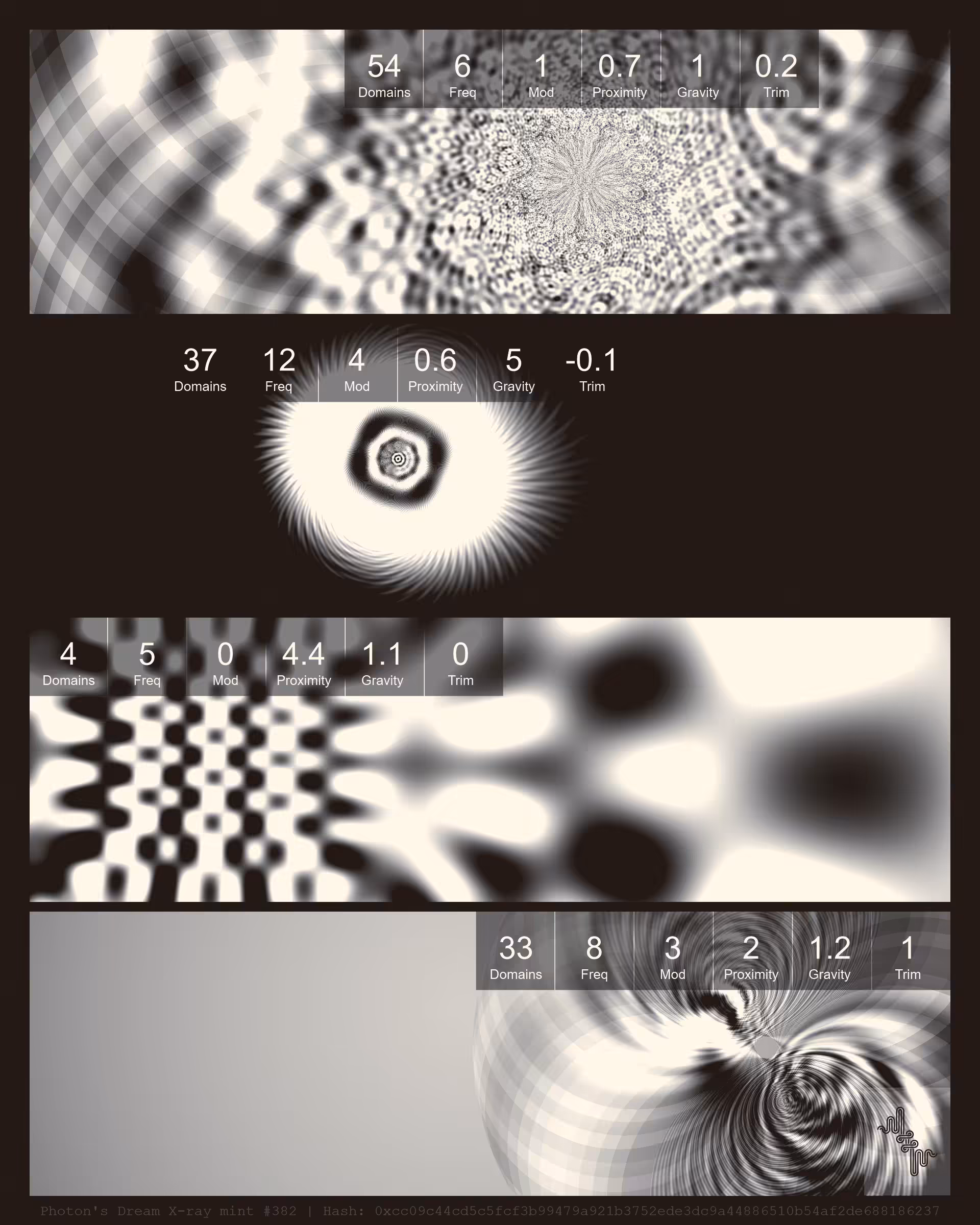Photon's Dream X-rays by Harvey Rayner: Photon's Dream X-ray mint#382