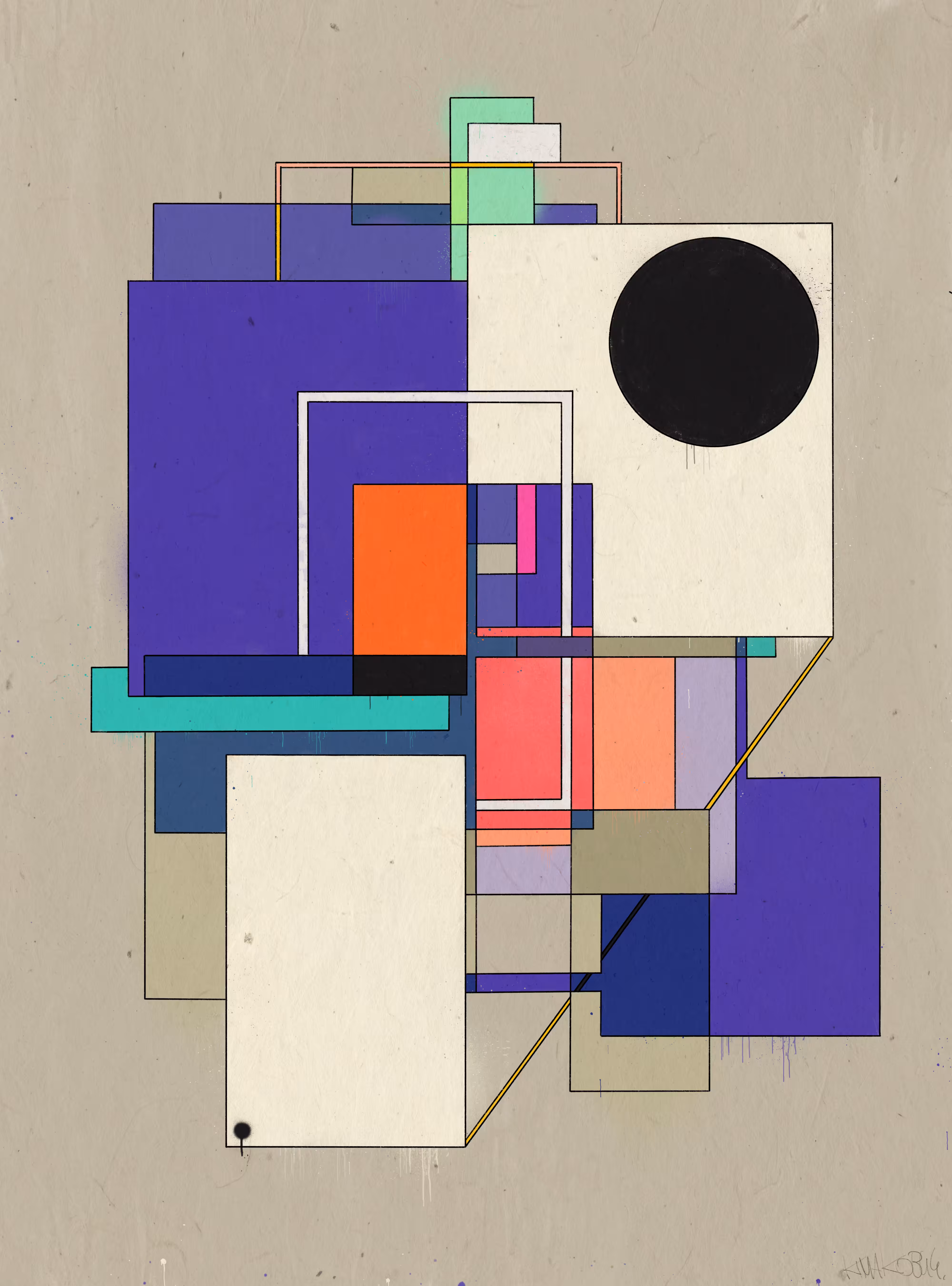 Distorted Feeling (Non-Objective Composition)