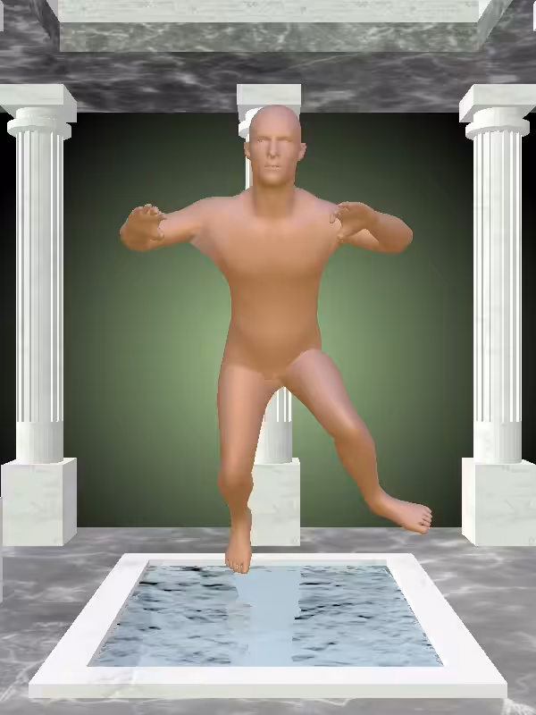 HeavenComputer: The Treading Water Metallic Brick Man #686