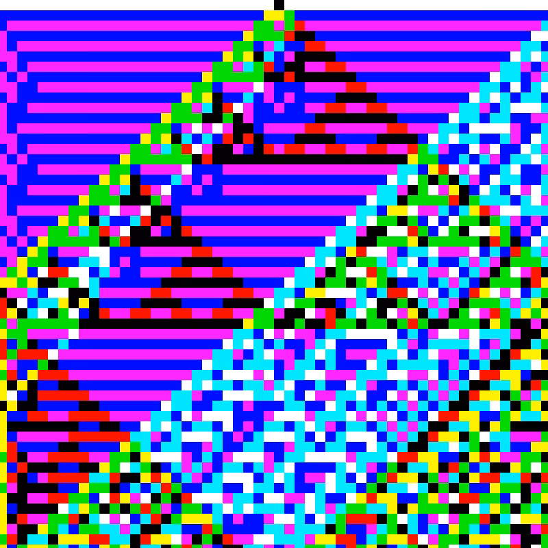 RGB Elementary Cellular Automaton #575