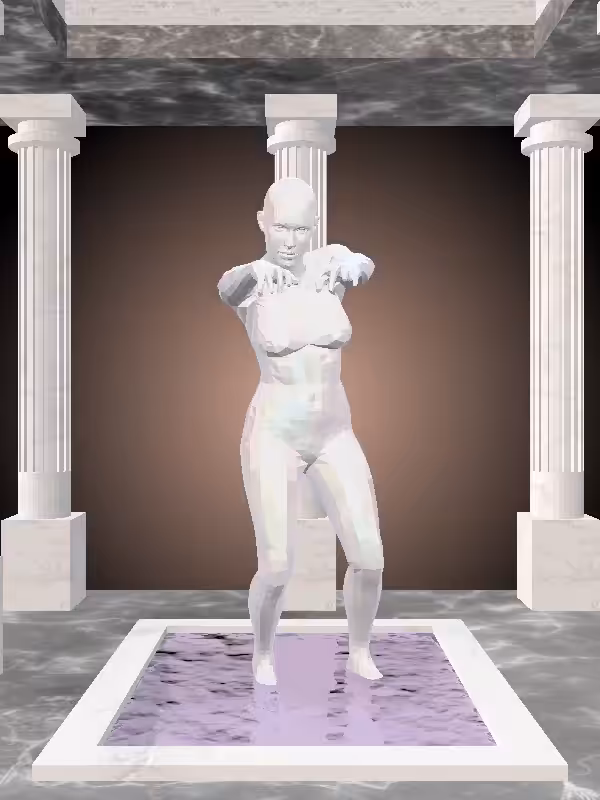 The Fragmented Undying Dusky Pale Pink Woman #7554