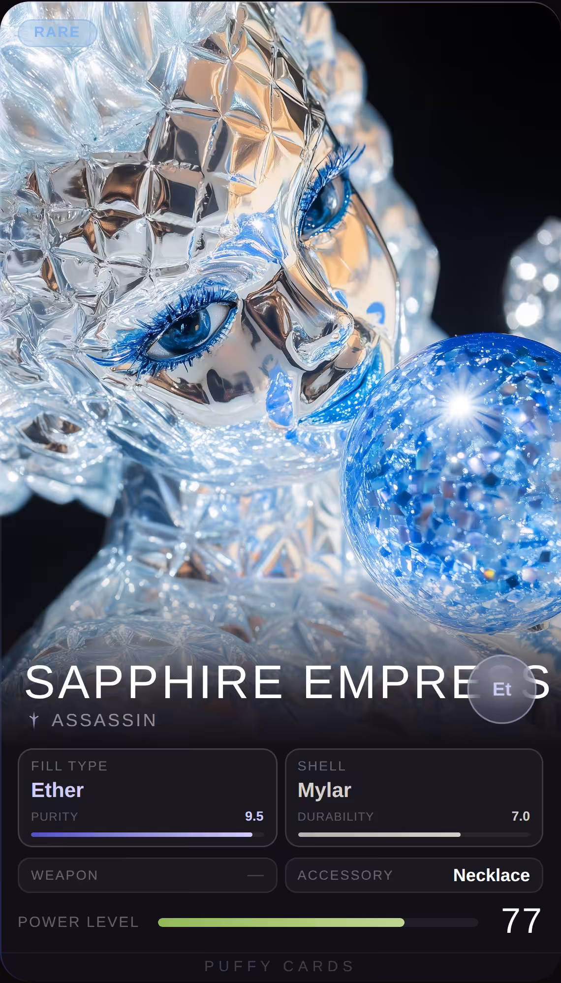 Puffy Cards: Sapphire Empress