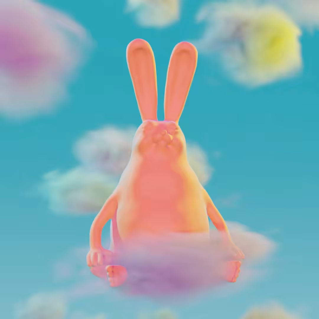 "BE HARE NOW" #FF9500