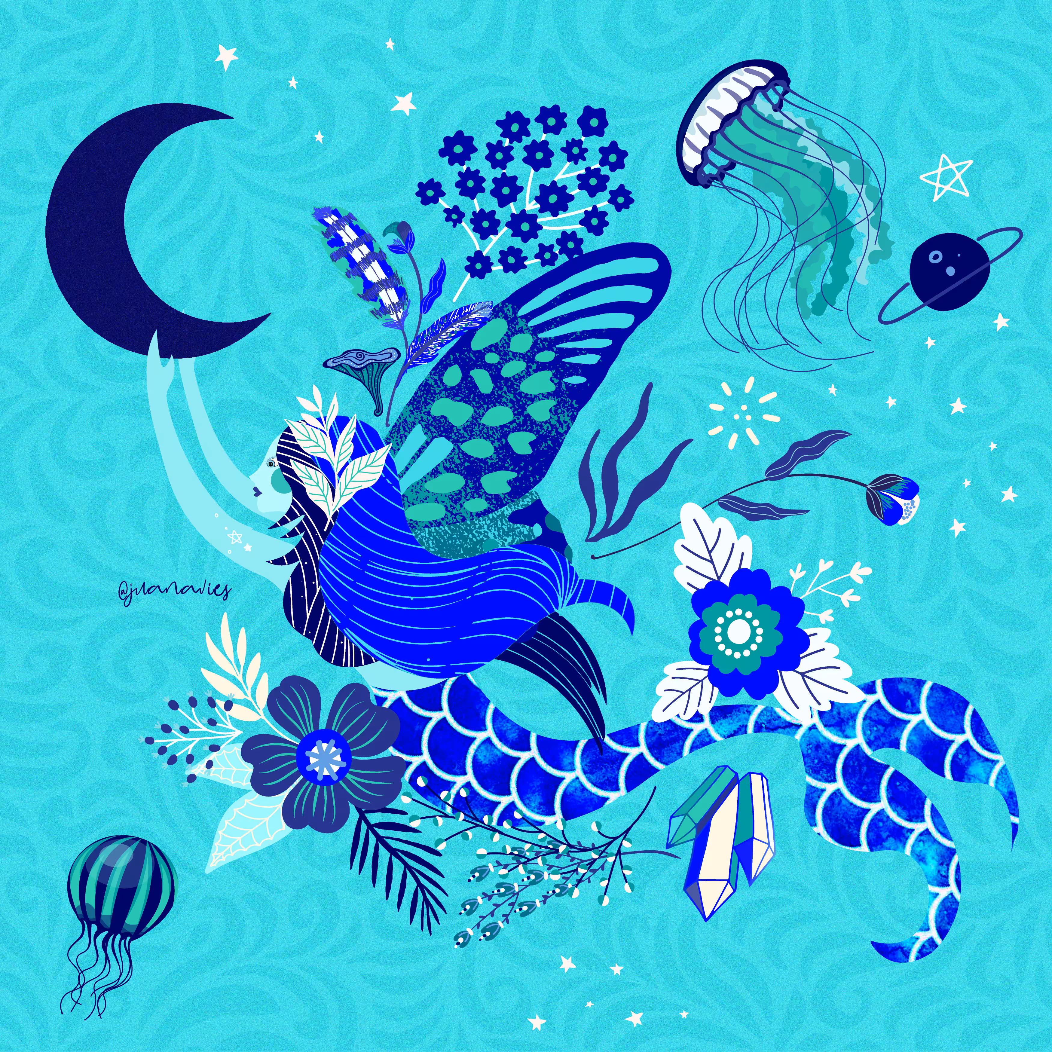 Cosmic Butterfly Mermaid  