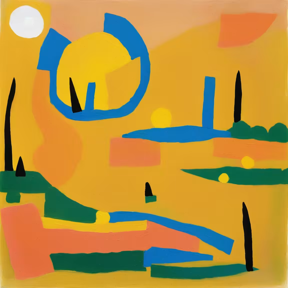 Elemental effortless study of semi-abstract natural landscapes #39