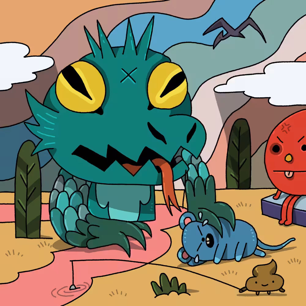 Kaiju and Ao the Mini Kuma-mouse